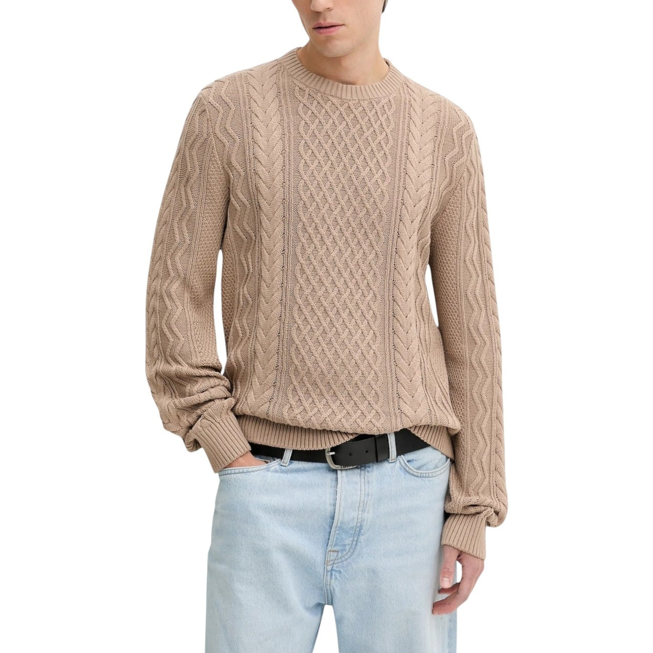 Tommy Hilfiger Jeans Maglia Uomo Cotone Biologico Beige