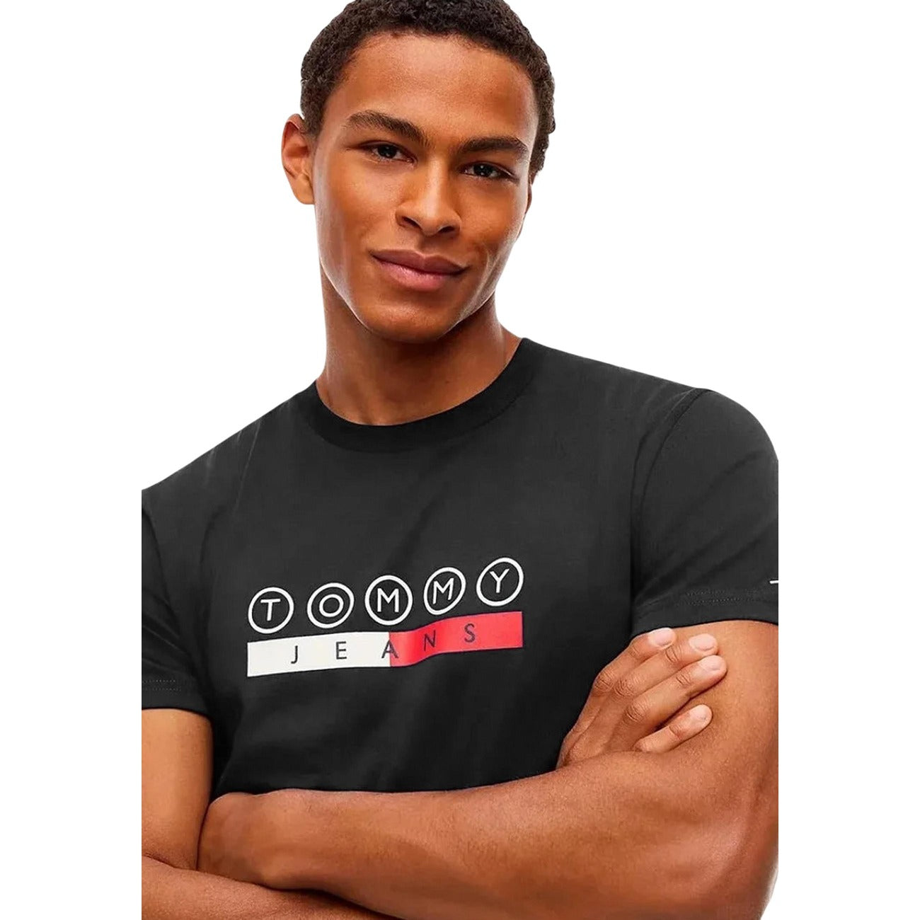 Tommy Hilfiger Jeans T-shirt in Cotone Uomo Nero
