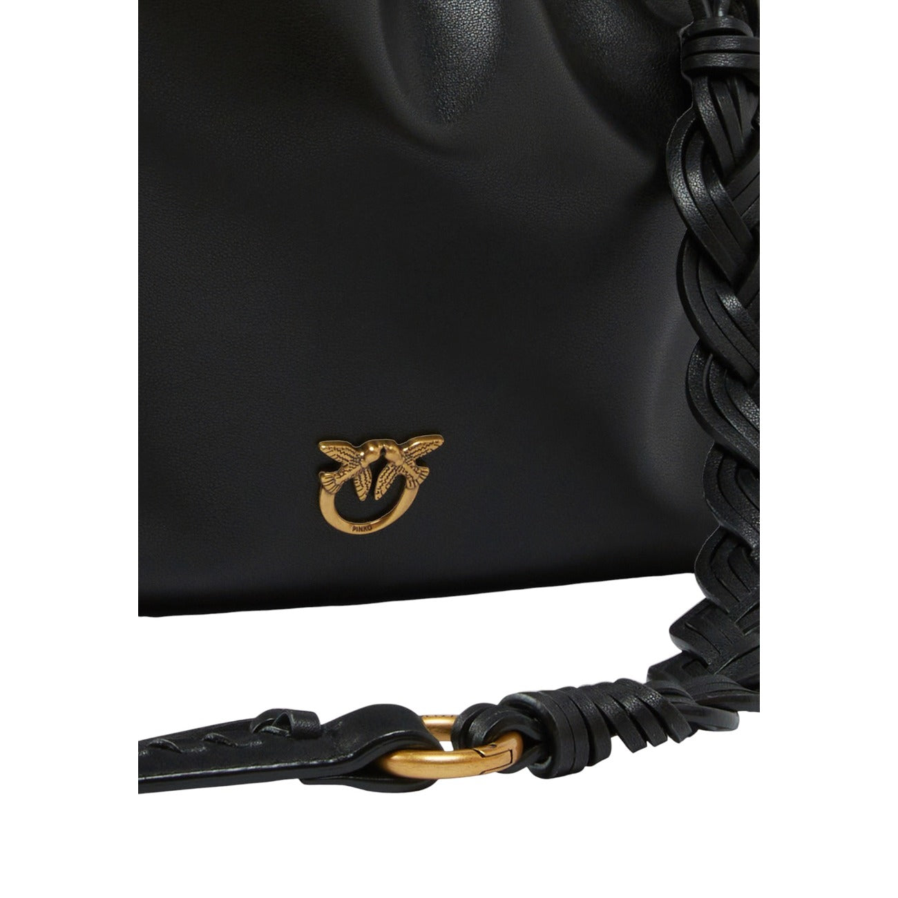 Borsa a tracolla in pelle nera Pinko