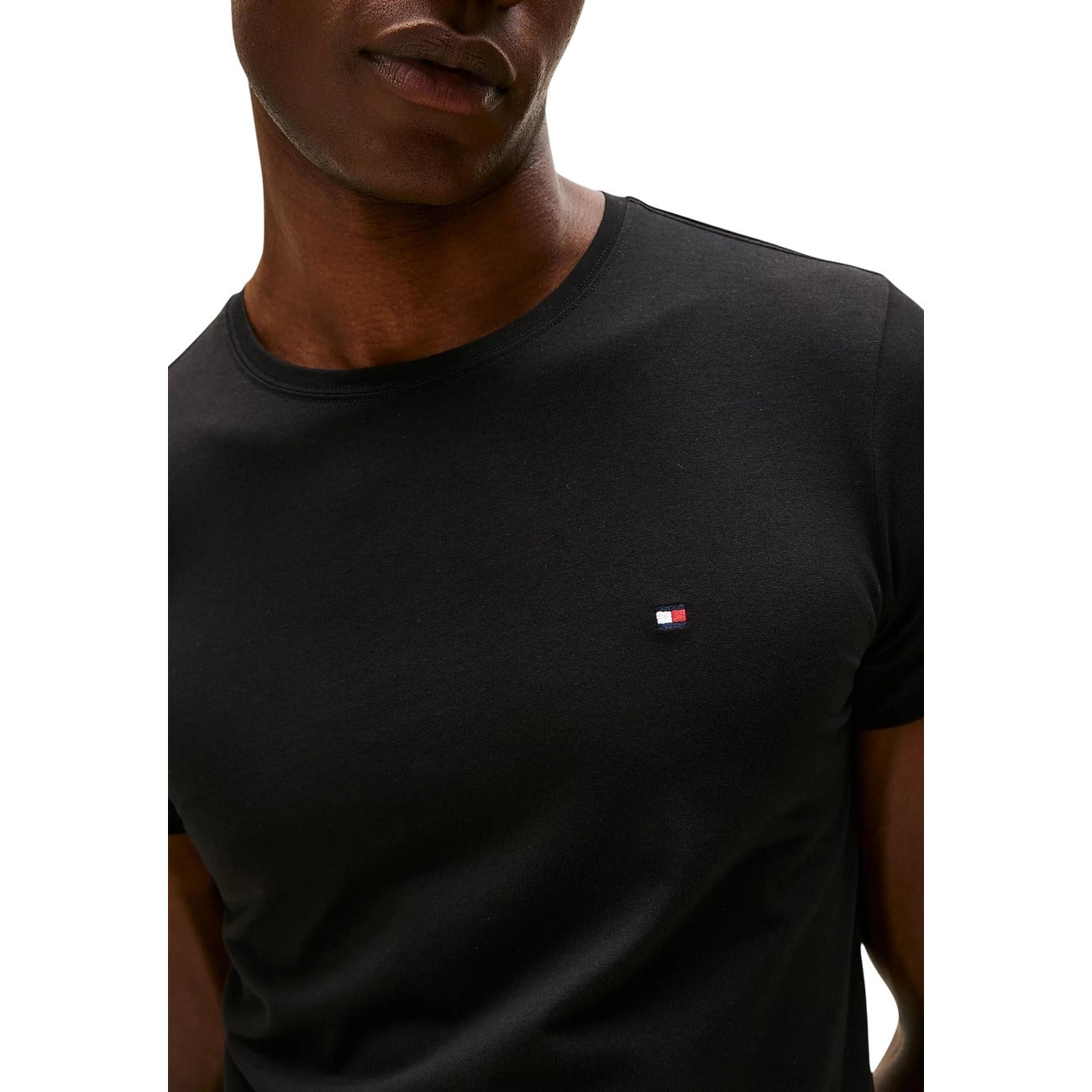 T-shirt Uomo Nera Maniche Corte Tommy Hilfiger Jeans