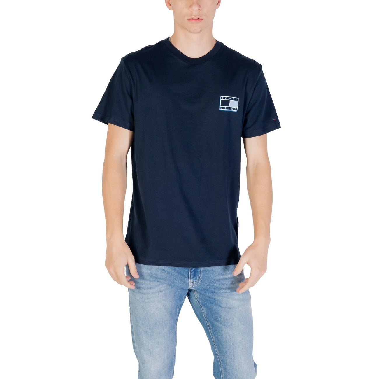 T-shirt Uomo Stampa Blu Autunno/Inverno Tommy Hilfiger Jeans