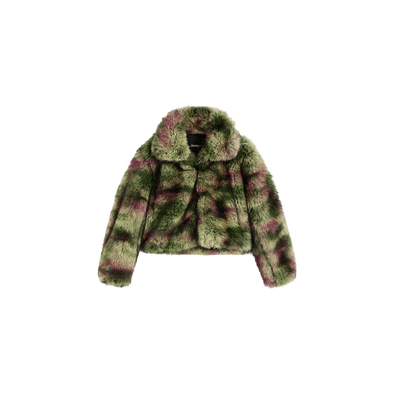 Desigual Cappotto in Poliestere Donna Verde FAKE FUR_CAMOMILLE_LA