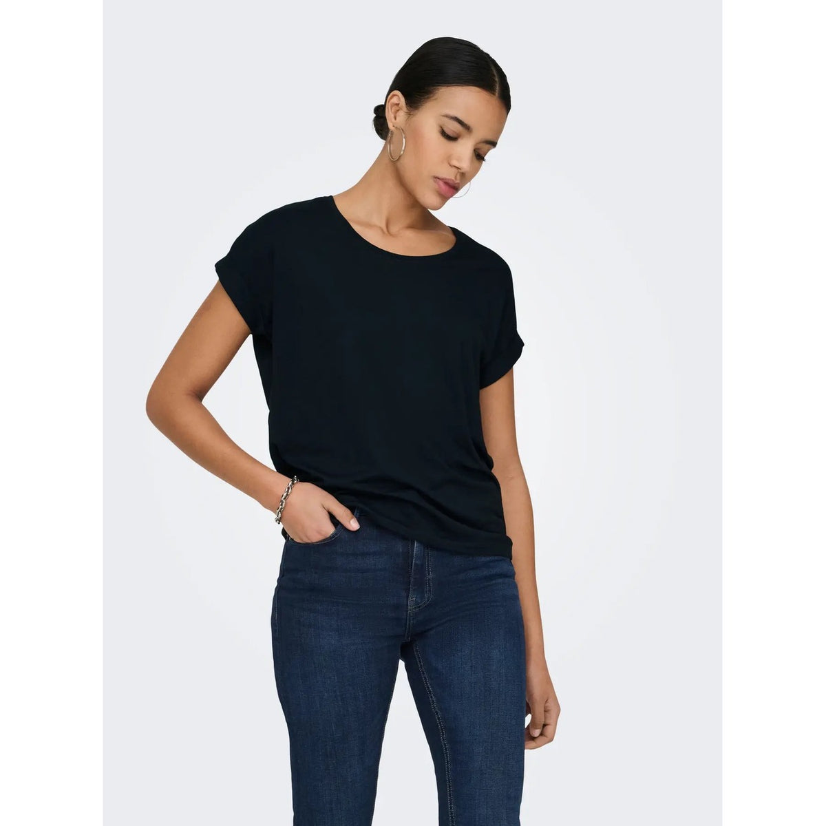 Only T-shirt in Viscosa Donna Bianco 15106662