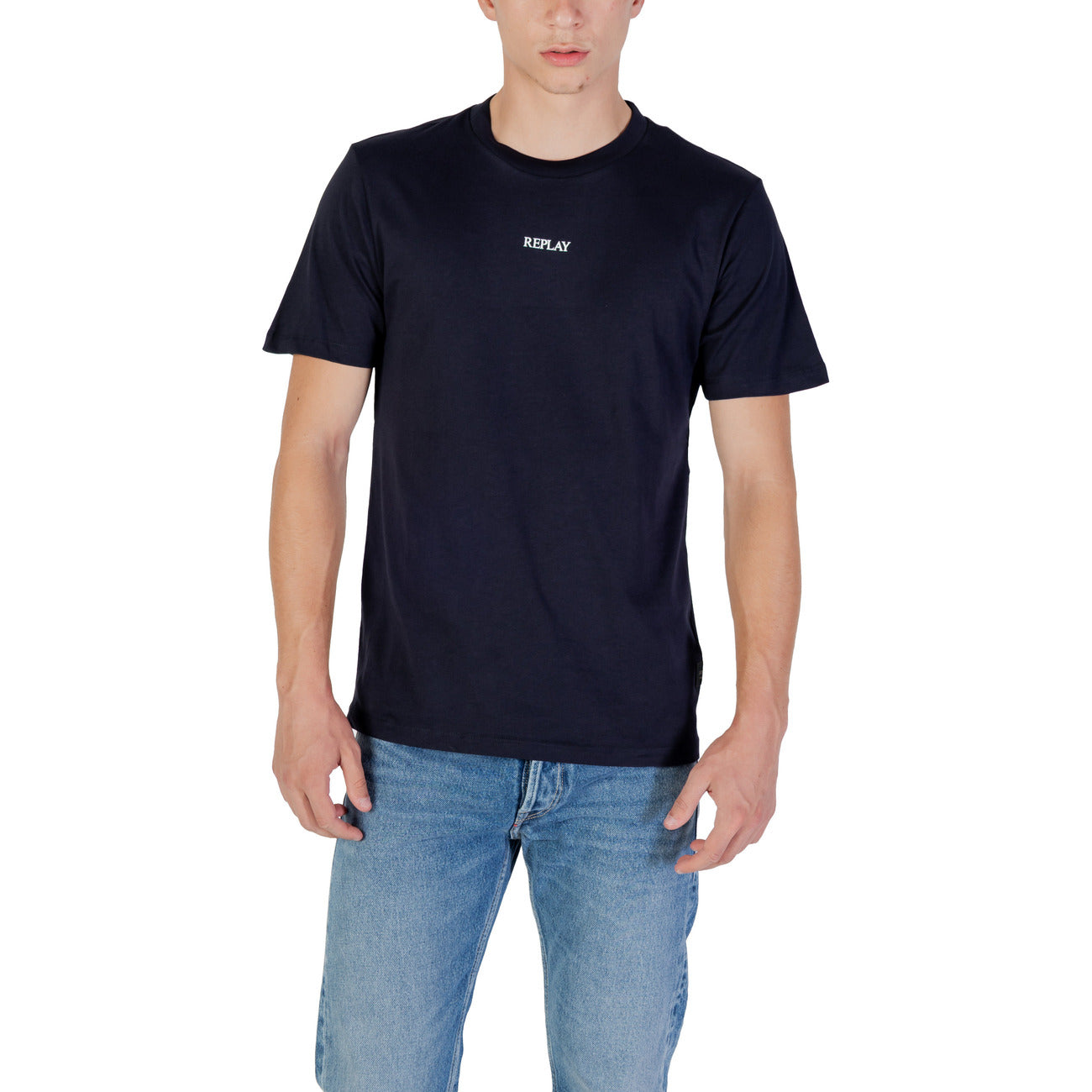 T-shirt Uomo Stampa Blu Replay