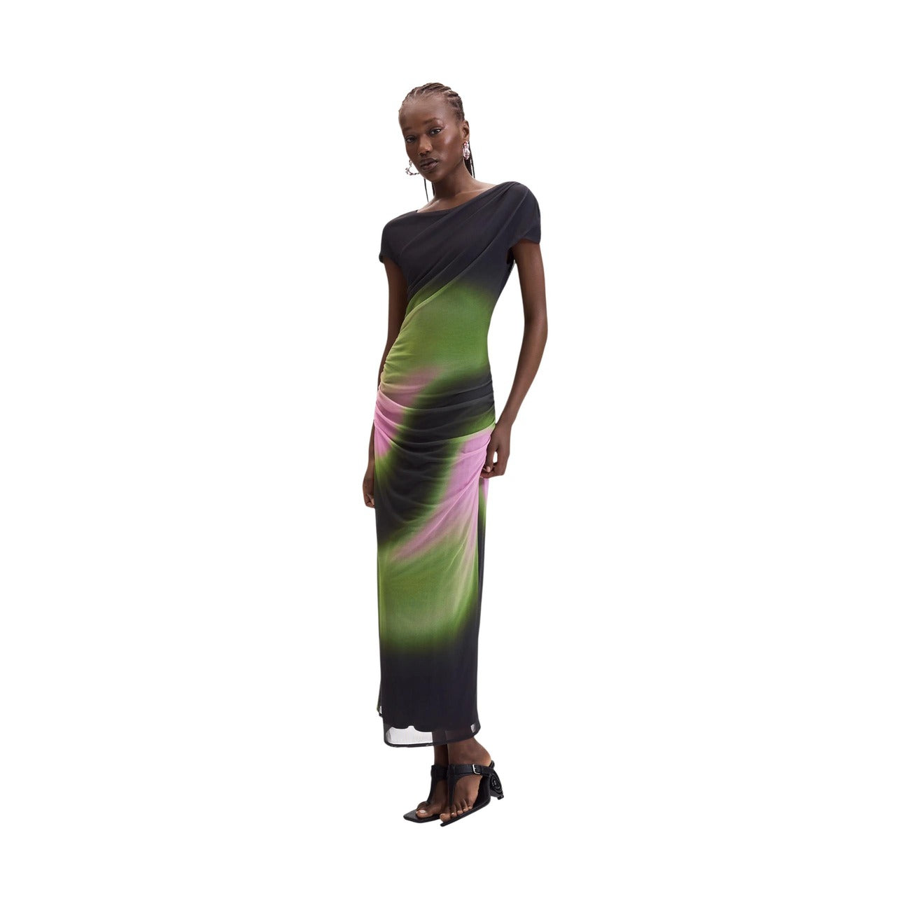 Desigual Abito in Poliestere Donna Verde VEST_CRACOVIA