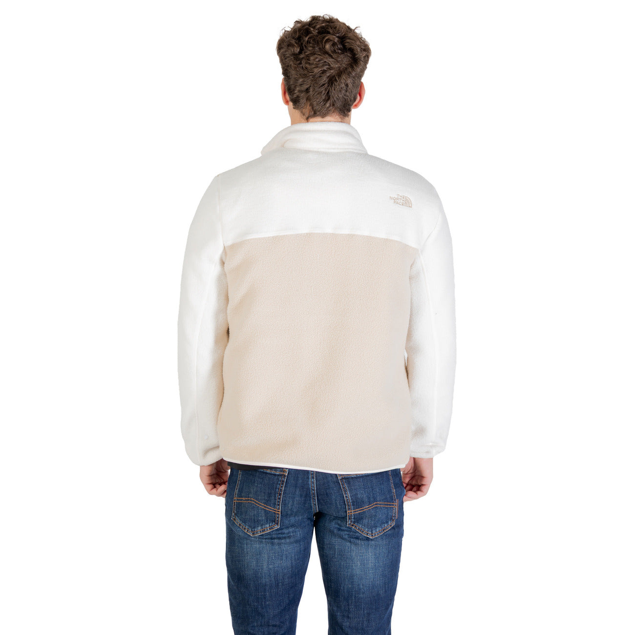 Felpa Uomo North Face in Pile Beige con Zip (A/I)