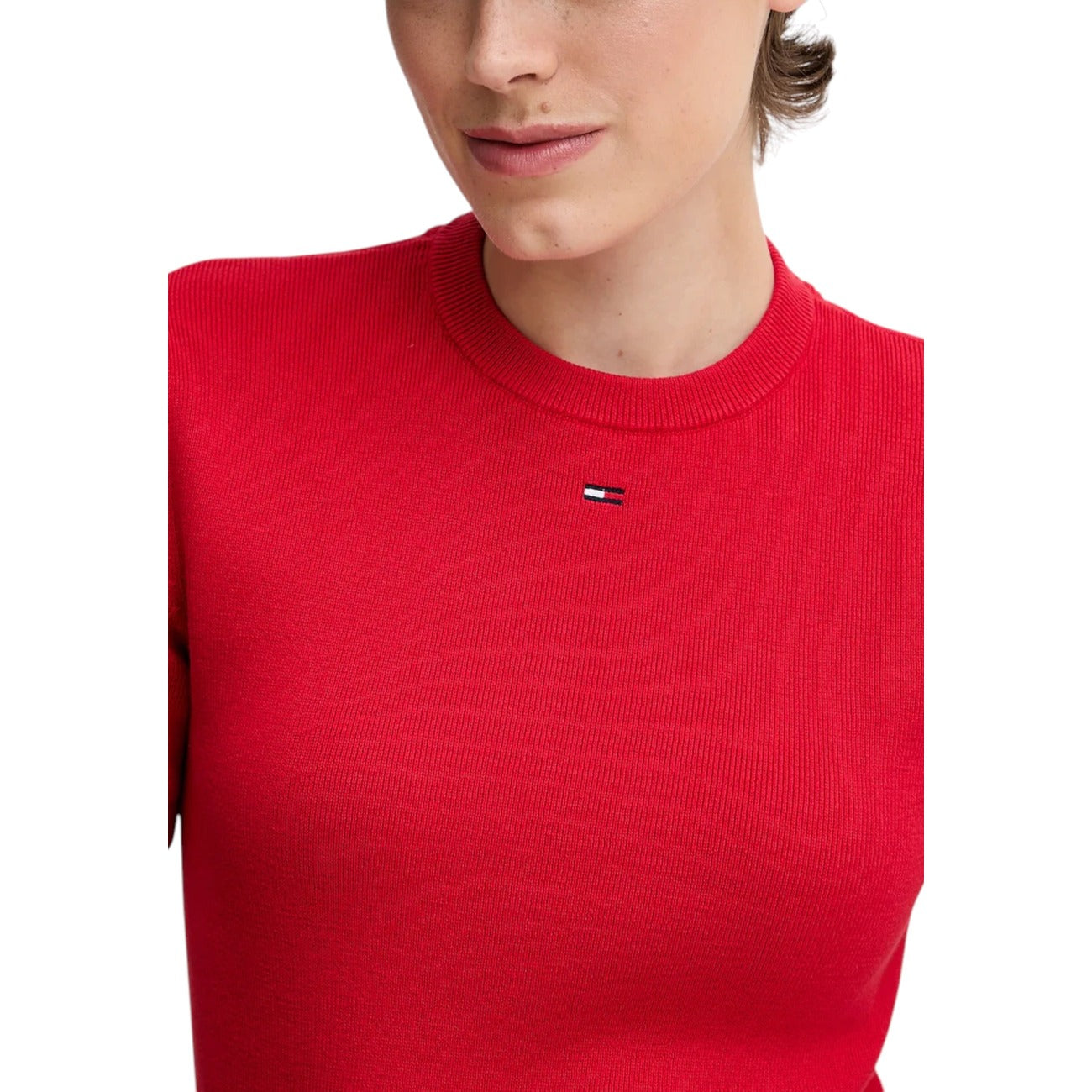 T-shirt Donna Rossa Autunno/Inverno Tommy Hilfiger Jeans