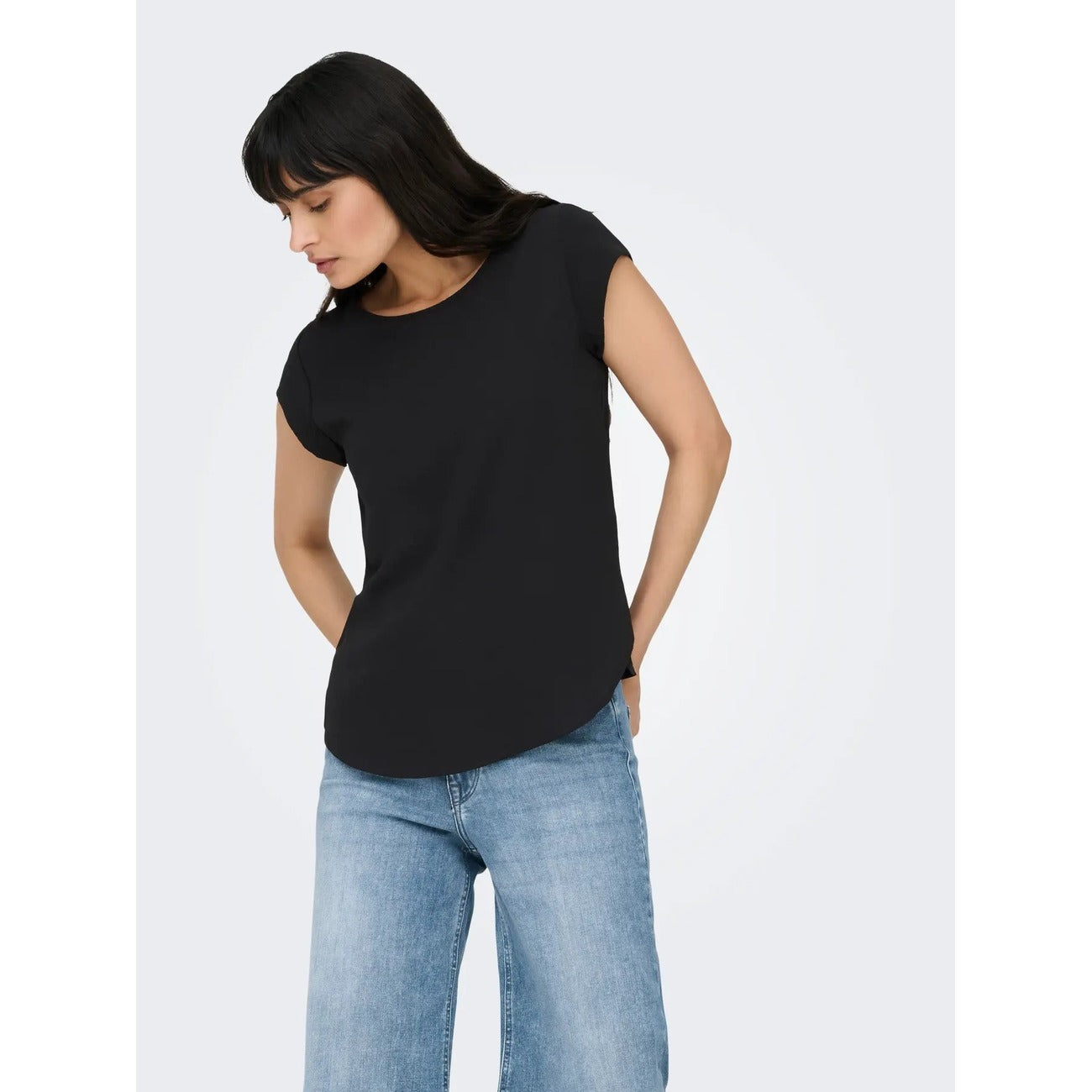 Only Blusa in Poliestere Donna Nero 15142784
