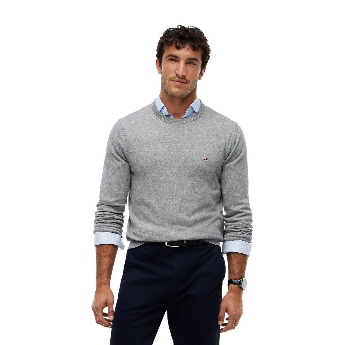 Tommy Hilfiger Maglia in Tessuto Uomo Nero PIMA ORG CTN CASHMERE