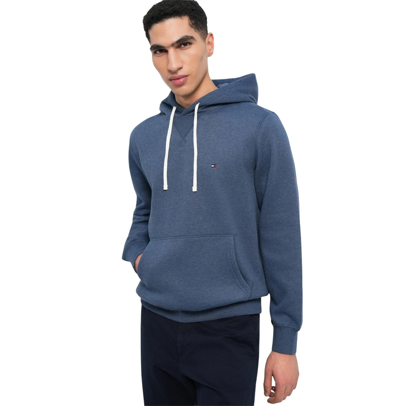 Tommy Hilfiger Felpa in Cotone Uomo Blu