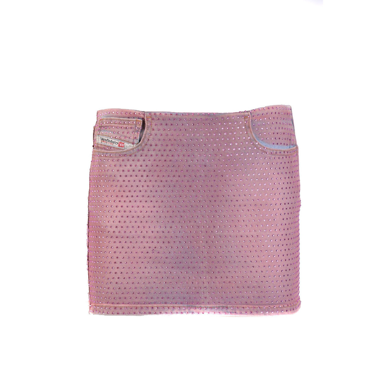 Gonna corta rosa con strass Diesel