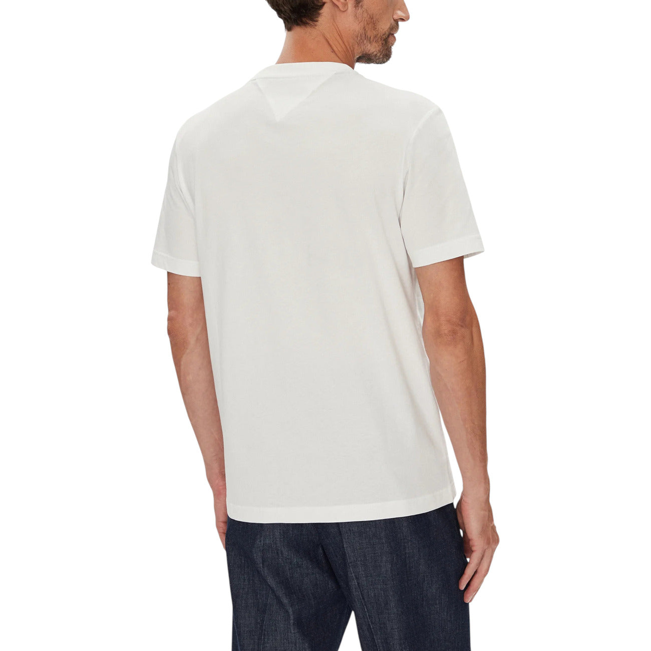 T-shirt Uomo Stampa Cotone Organico Bianco Tommy Hilfiger