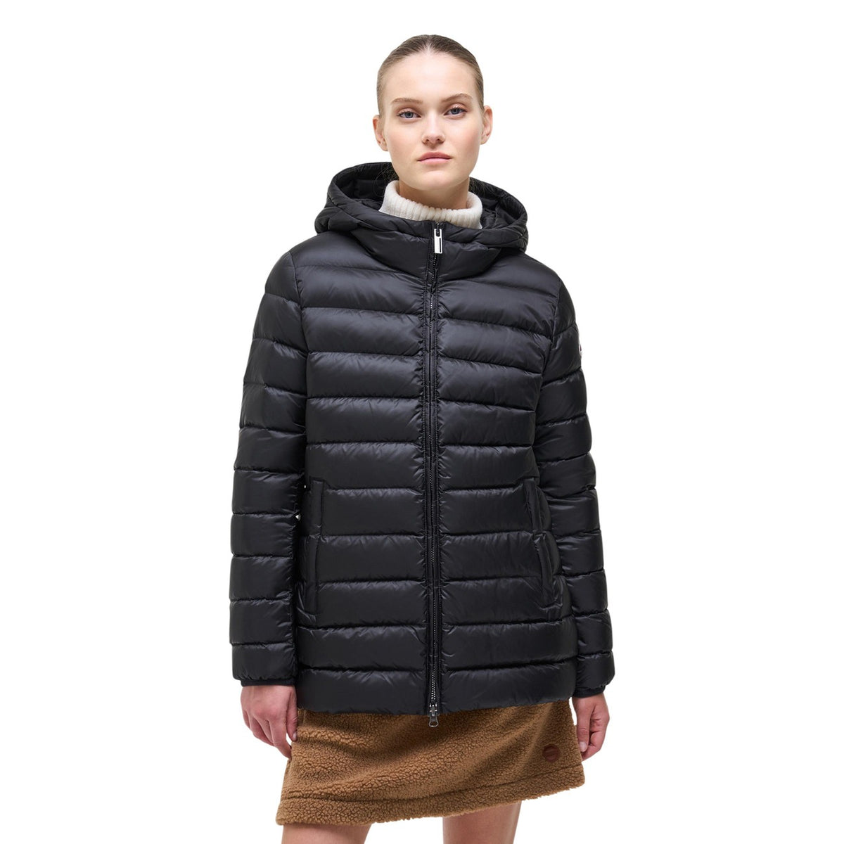 Colmar Originals Giubbotto in Poliammide Donna Nero QUILTED JACKET WITH HOOD