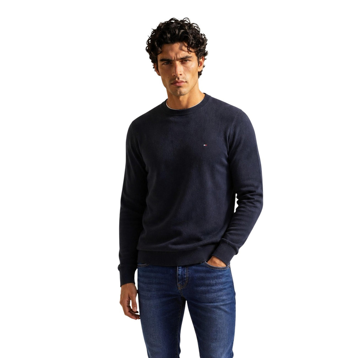 Tommy Hilfiger Maglia in Tessuto Uomo Nero PIMA ORG CTN CASHMERE
