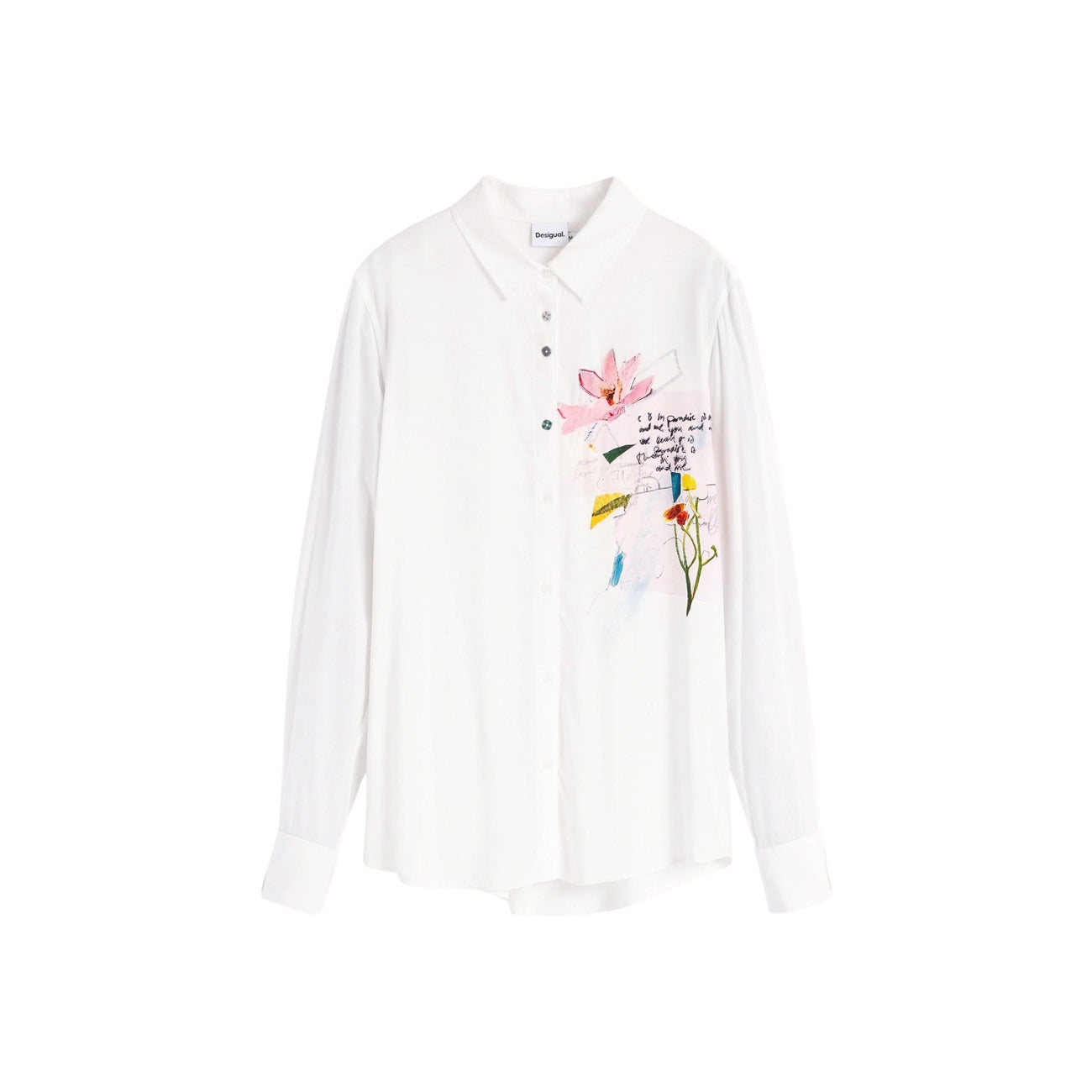 Desigual Camicia in Viscosa Donna Bianco CAM_TAMESIS