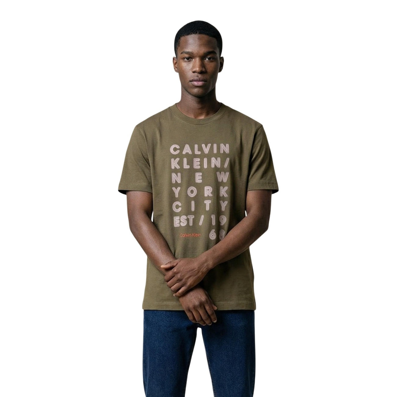 Calvin Klein Jeans T-shirt Uomo Beige