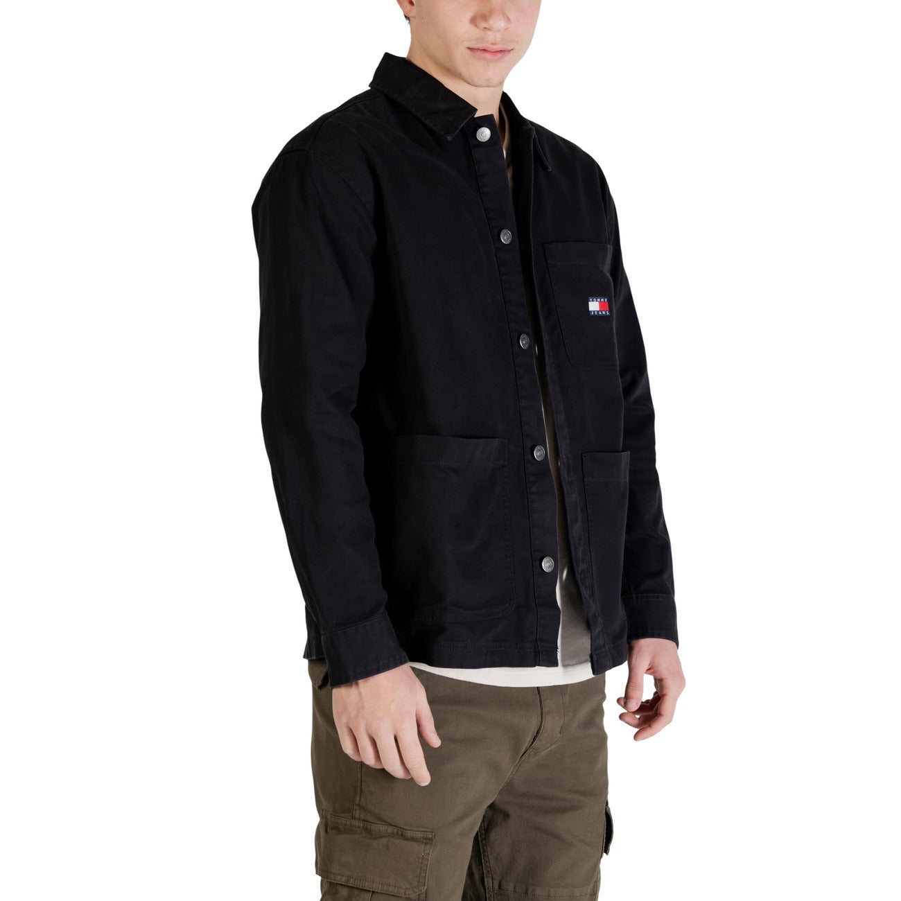 Tommy Hilfiger Jeans Camicia Oxford Nera Uomo Tommy Hilfiger Jeans