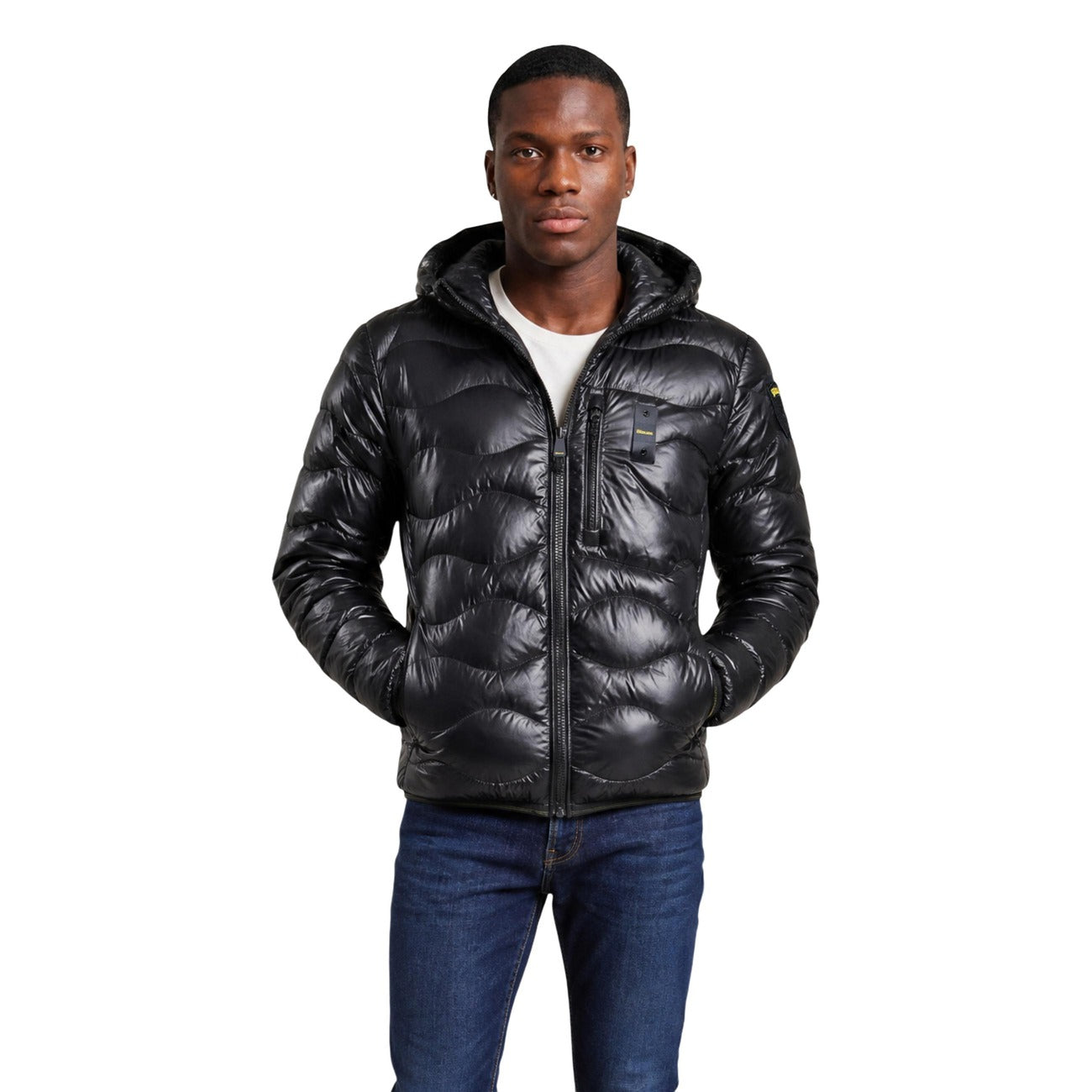 Blauer. Giubbotto in Poliestere Uomo Nero WAVE