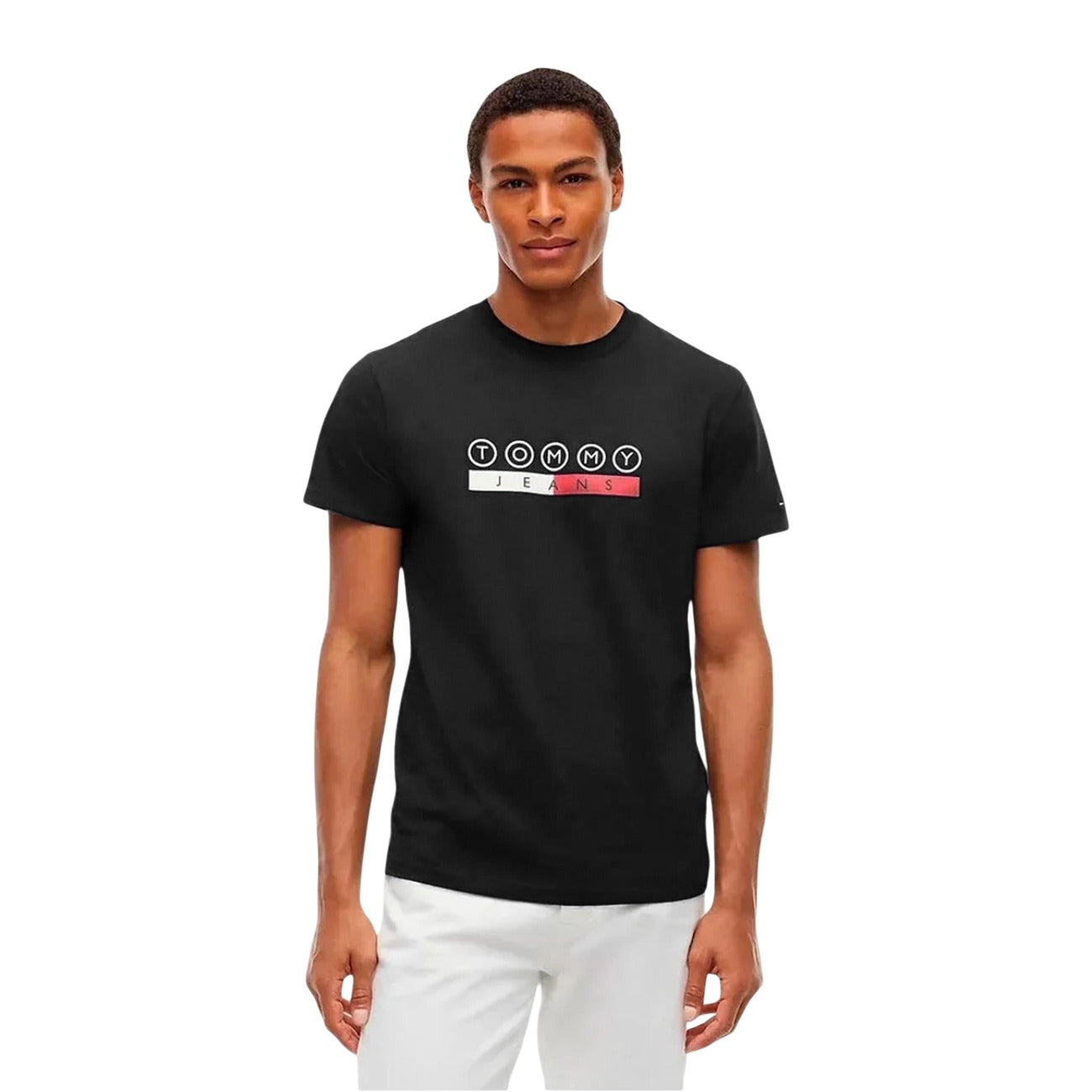 Tommy Hilfiger Jeans T-shirt in Cotone Uomo Nero