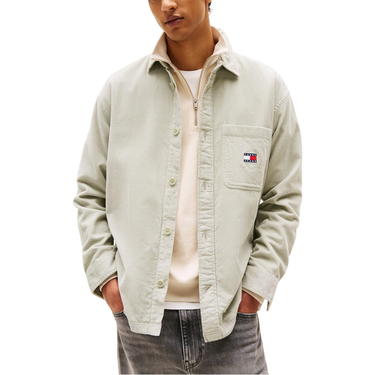 Giacca Uomo Tommy Hilfiger Jeans in Cotone Organico - Verde