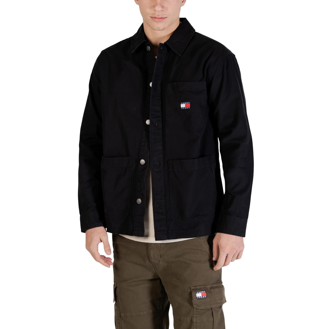 Camicia Oxford Nera Uomo Tommy Hilfiger Jeans