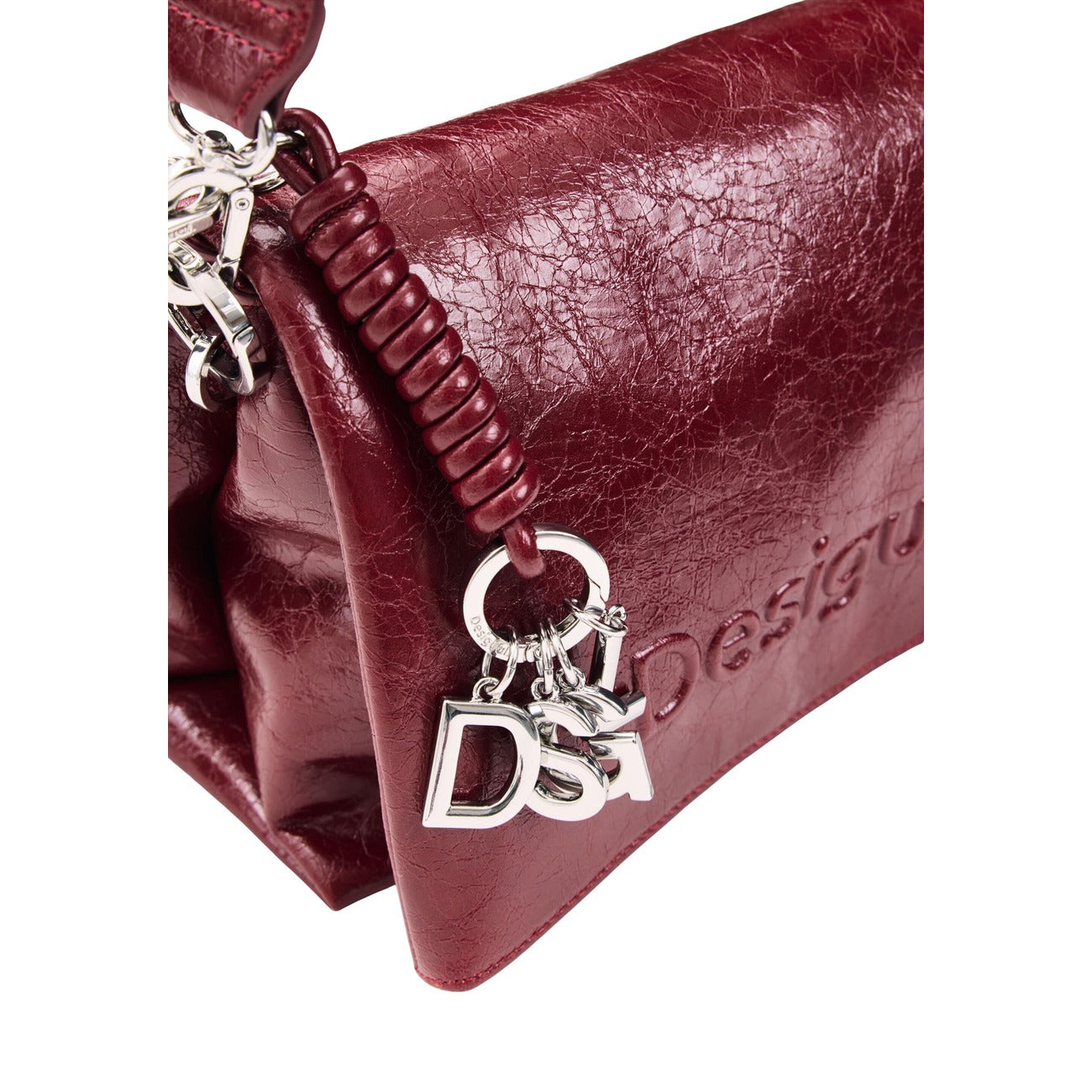 Desigual Borsa in Poliuretano Donna Bordeaux BAG_HALF LOGO VENECIA 4.