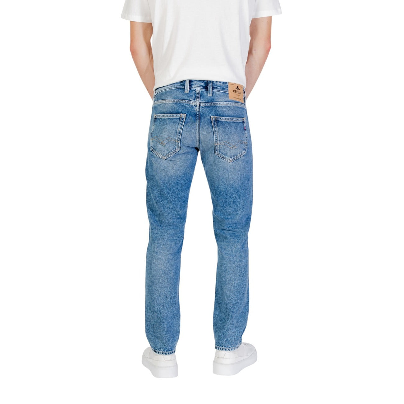 Replay Jeans Uomo Azzurro Effetto Consumato Autunno/Inverno