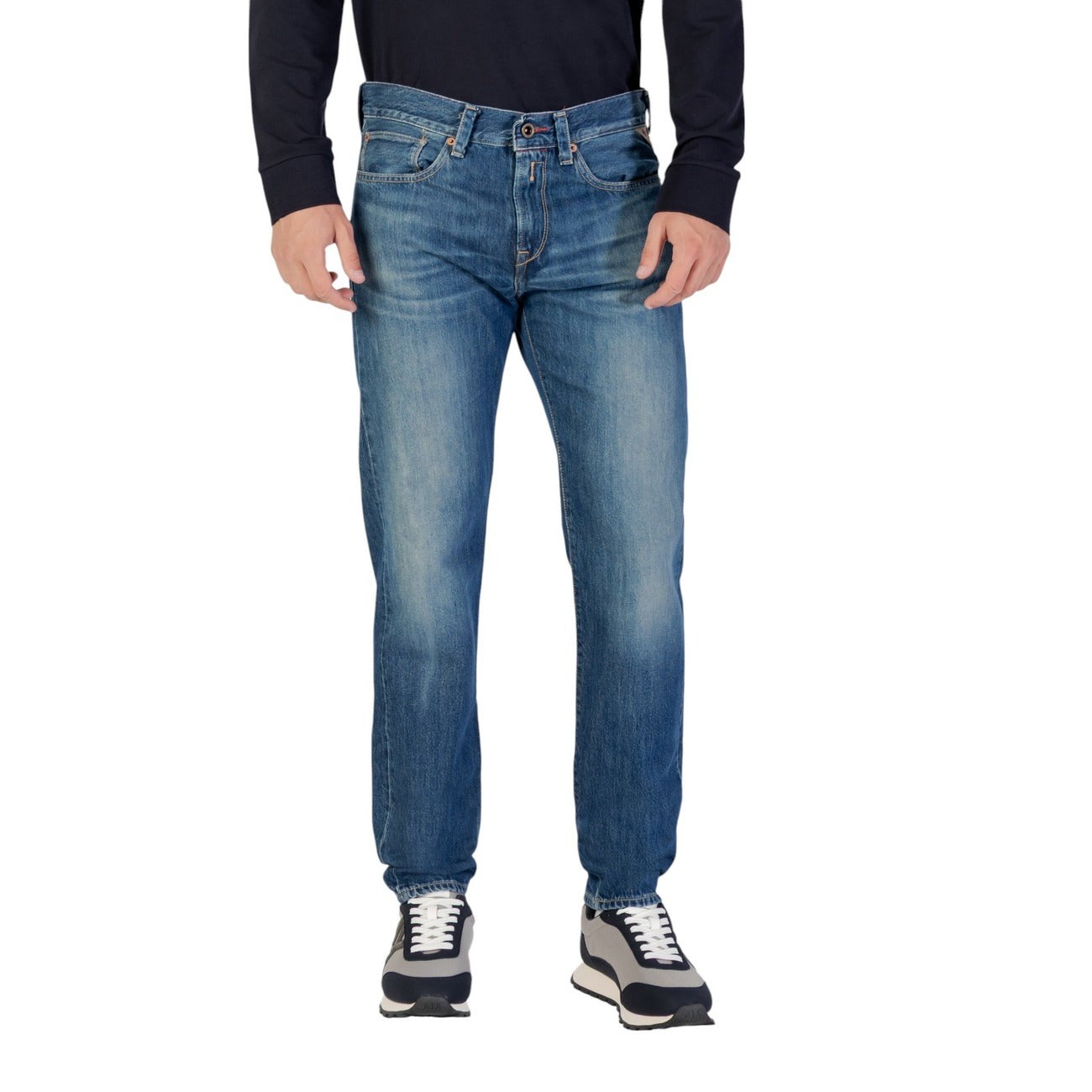 Replay Jeans Uomo Blu Cotone Autunno/Inverno