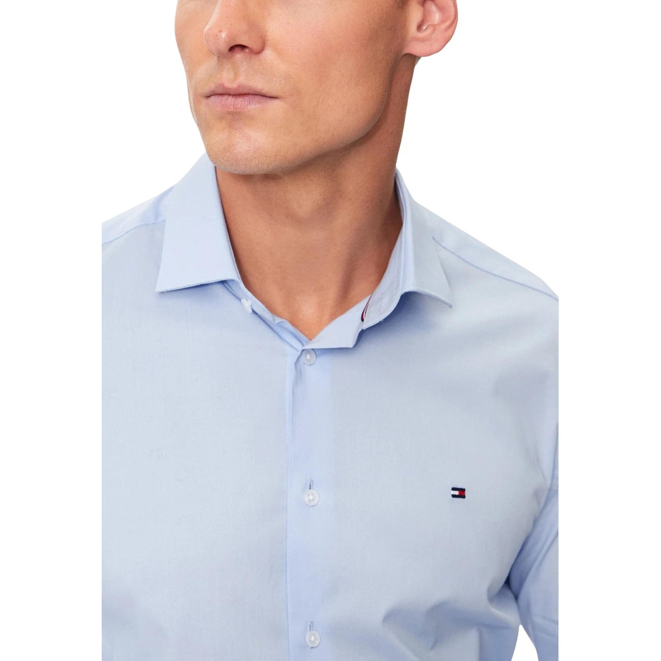 Camicia Uomo Azzurro Maniche Lunghe Autunno/Inverno Tommy Hilfiger