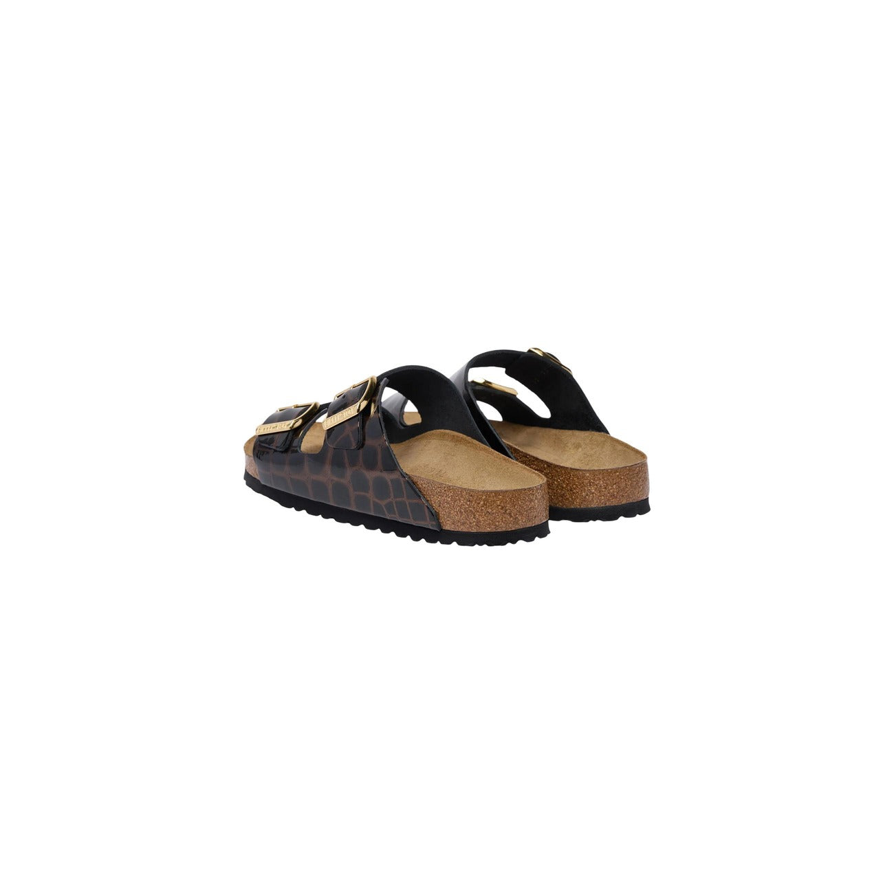 Birkenstock Sandali in Pelle Donna Nero ARIZONA EMBOSS ANIMAL