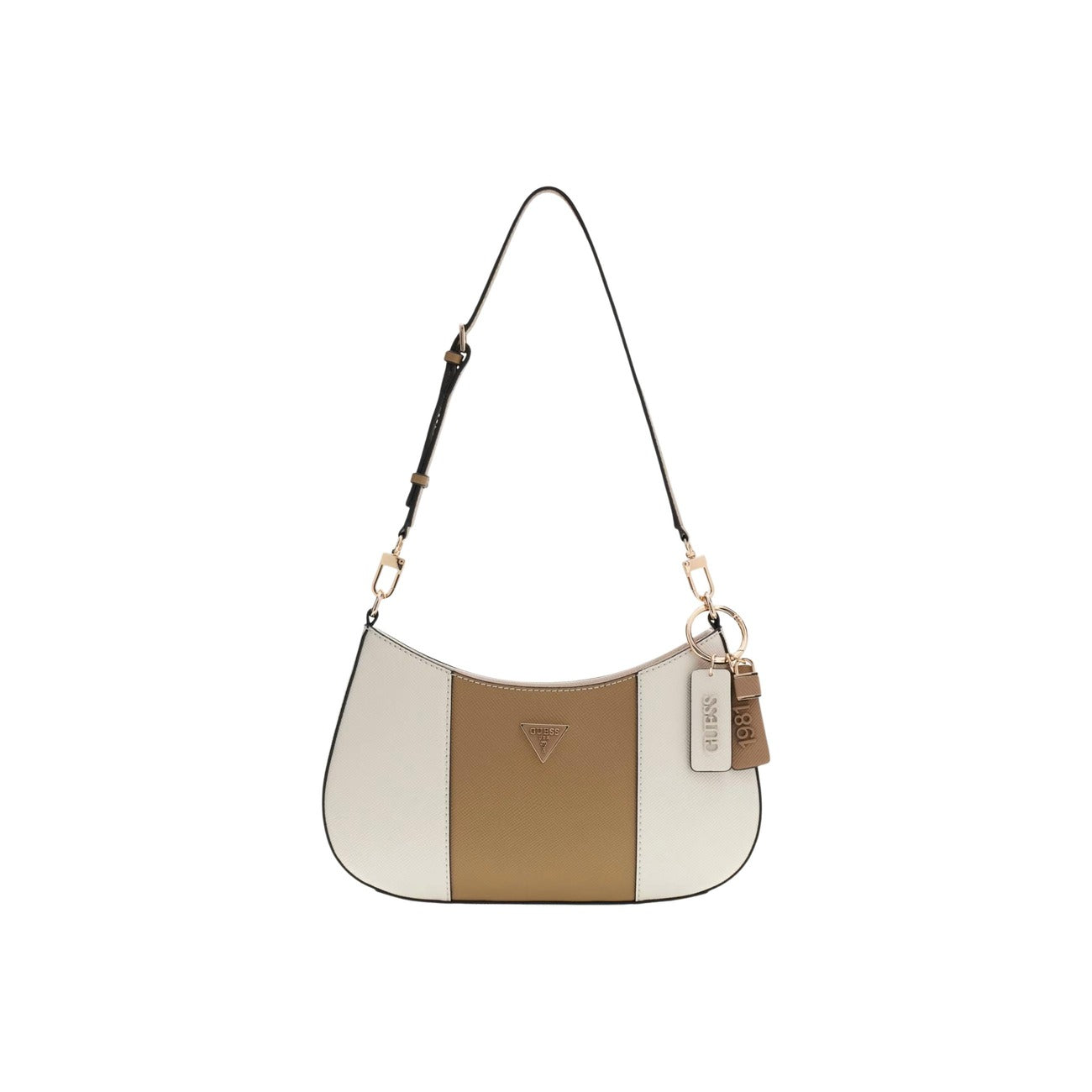 Guess Borsa in Poliuretano Donna Beige NOELLE II TOP ZIP SHOULDER BAG
