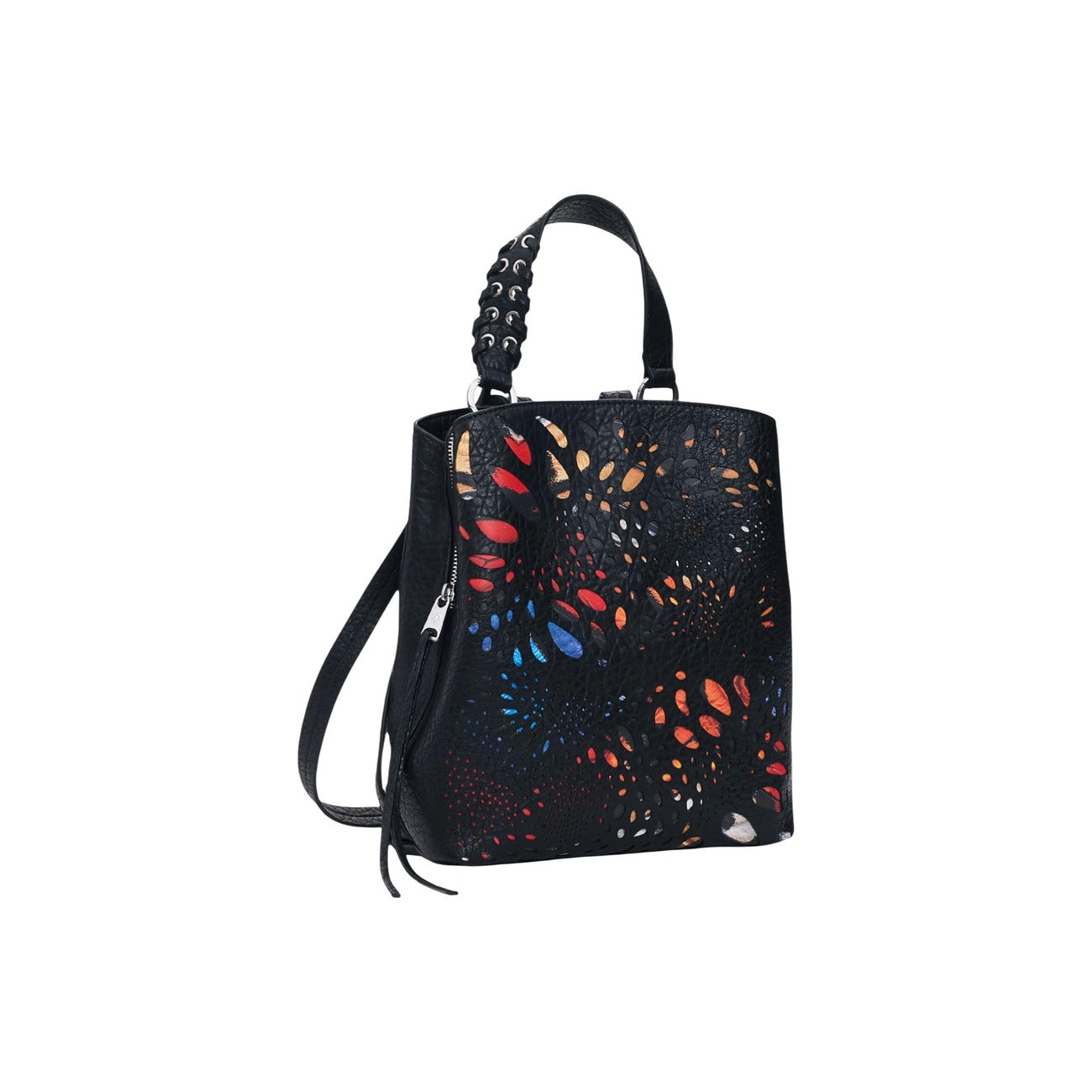 Desigual Borsa in Poliuretano Donna Nero BACK_NOTUS PRINT SUMY MIN
