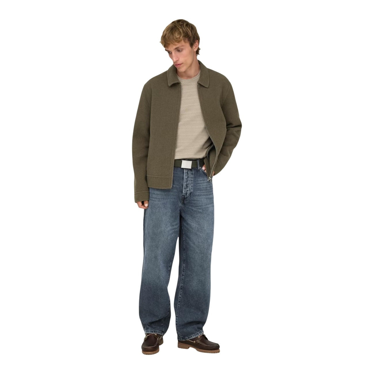 Only & Sons Jeans in Cotone Uomo Blu ONSFADE LOOSE BBLK 2333 TAI DNM NOOS