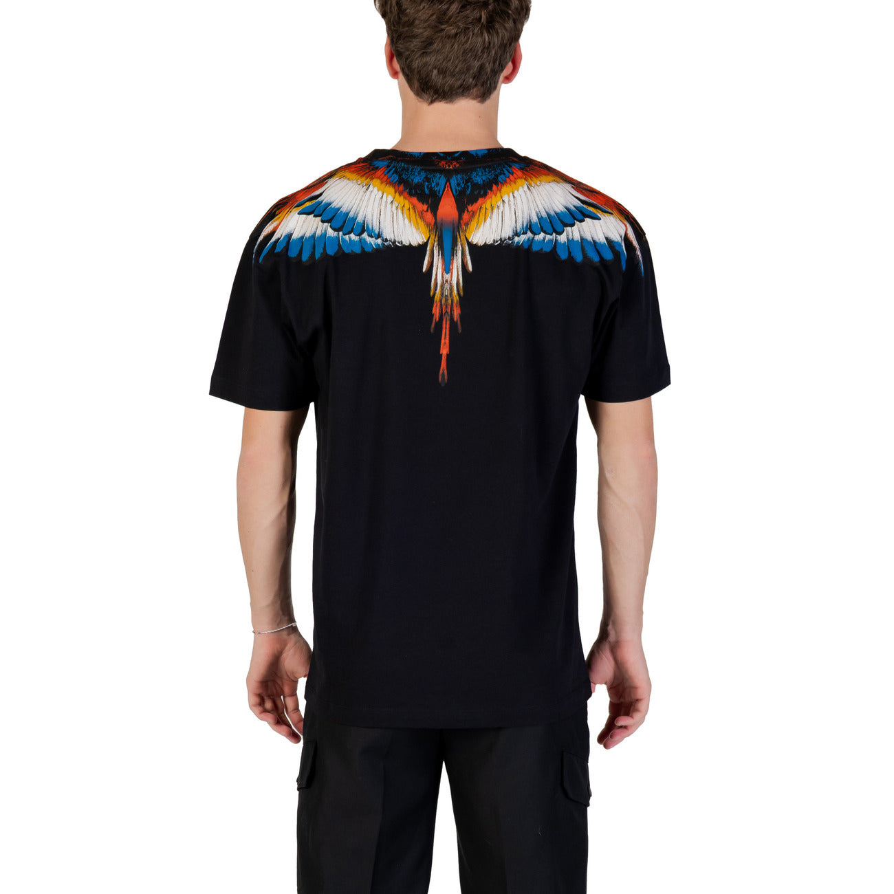 T-shirt Uomo Nera Stampa County Of Milan