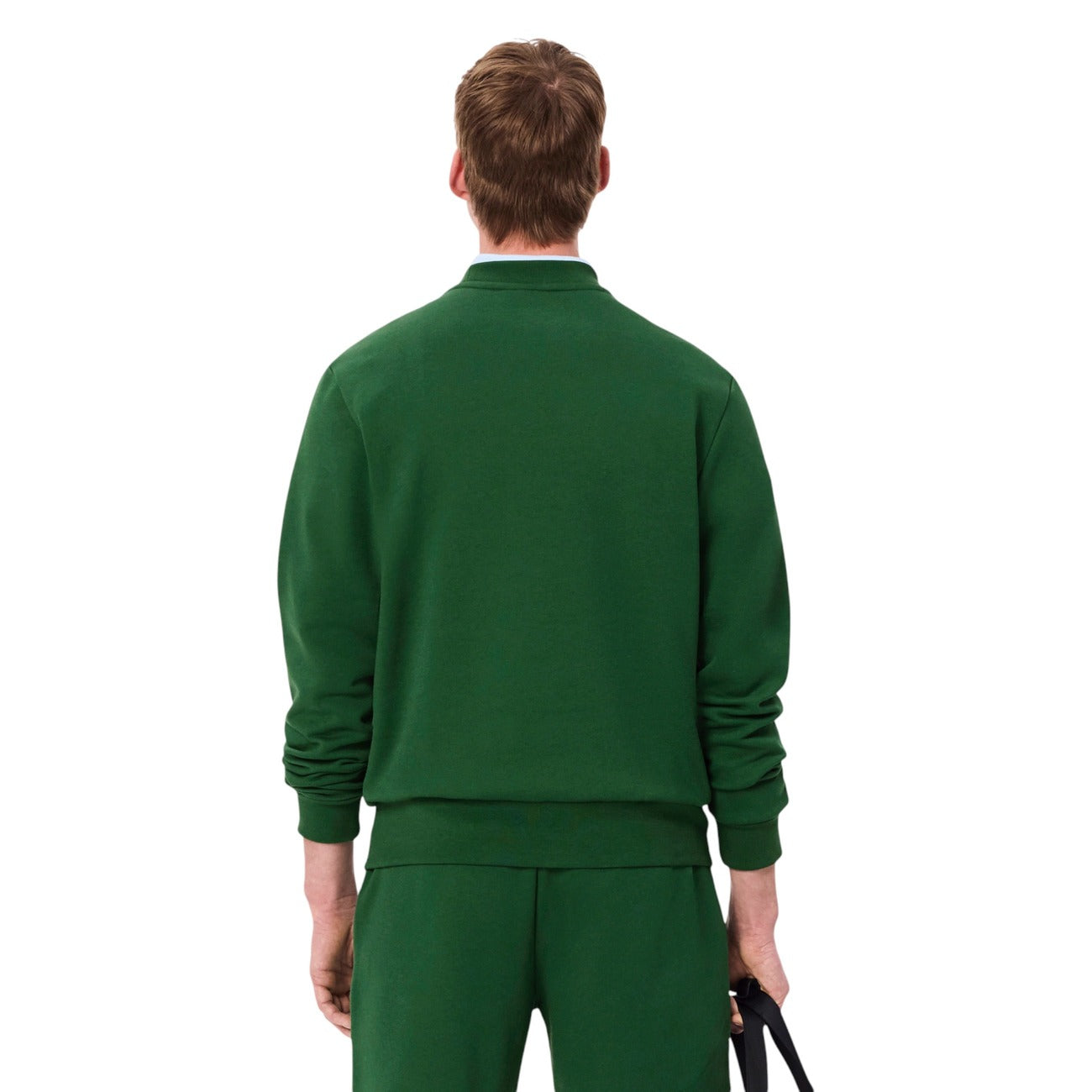 Felpa Lacoste Uomo Girocollo in Cotone Verde A/I