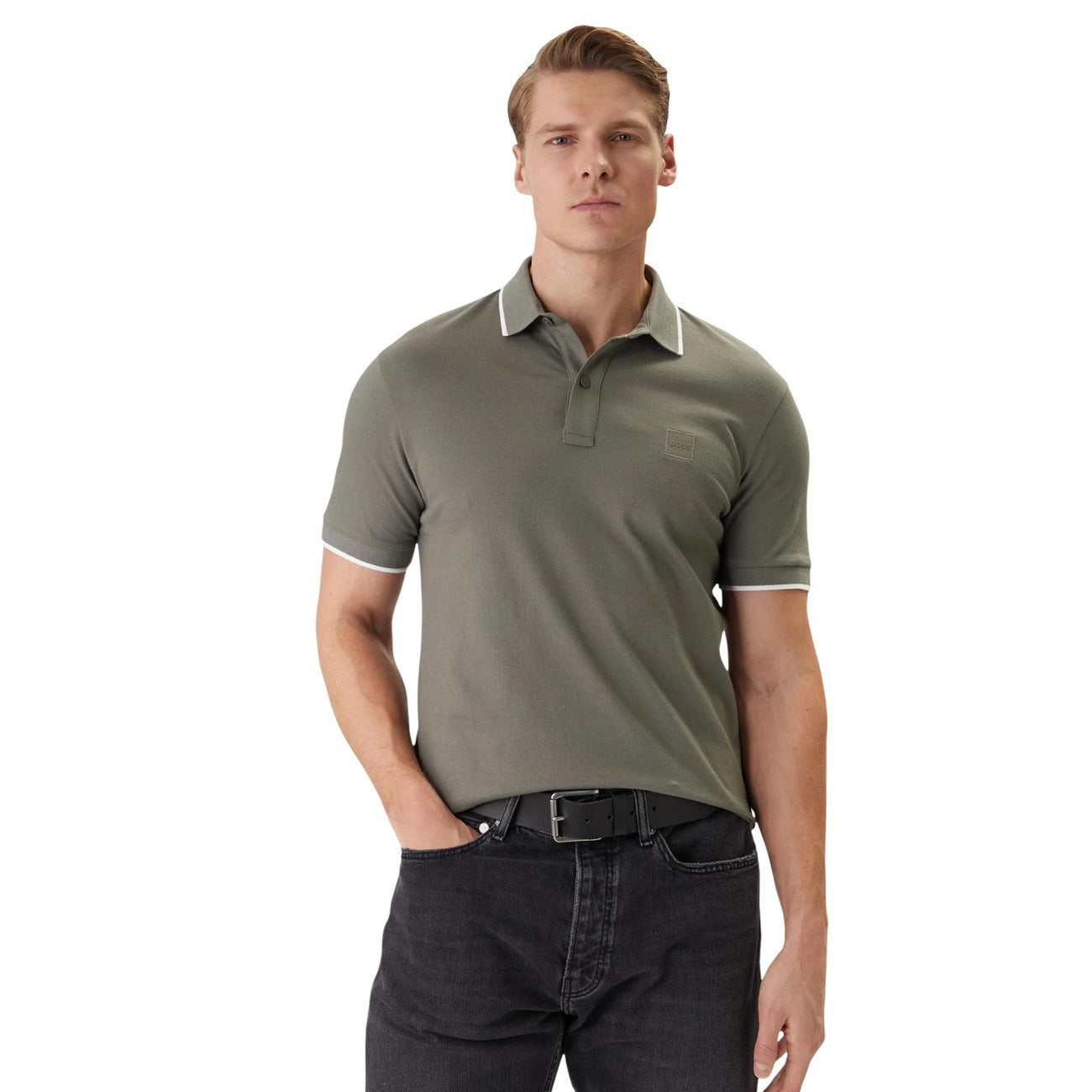 Boss Polo in Cotone Uomo Nero 50507699