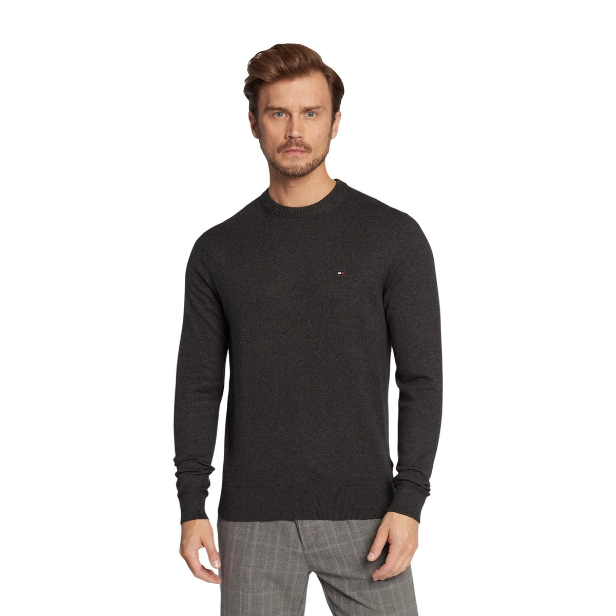 Tommy Hilfiger Maglia in Tessuto Uomo Nero PIMA ORG CTN CASHMERE