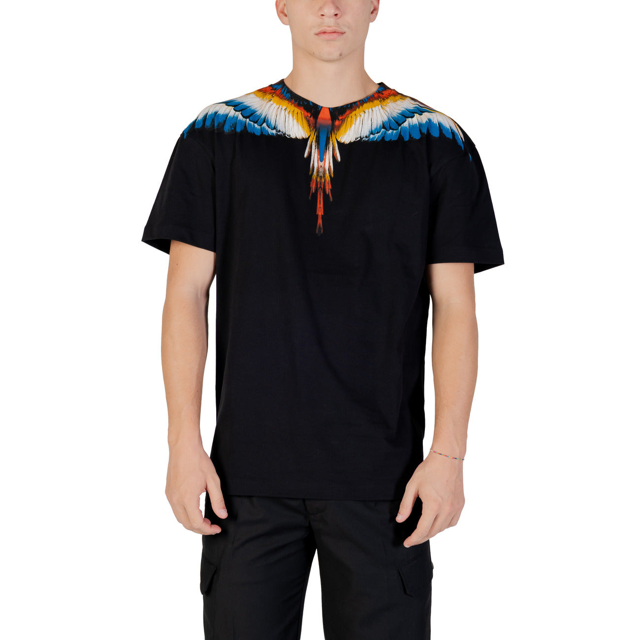 T-shirt Uomo Nera Stampa County Of Milan