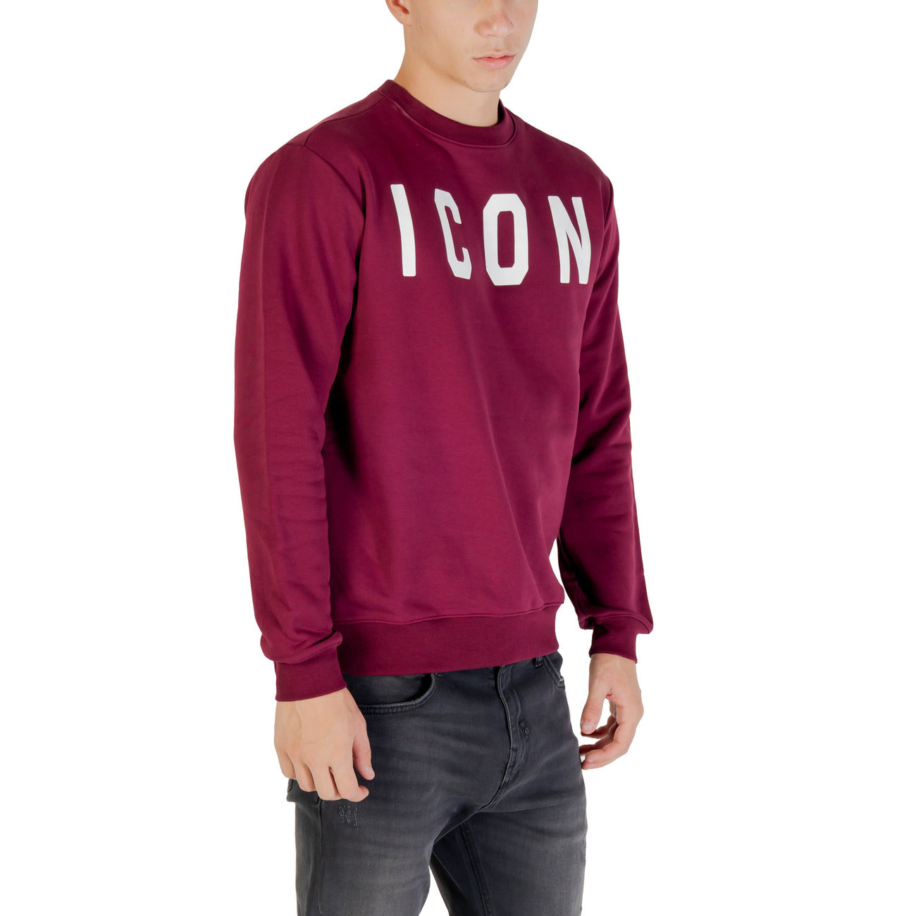 Felpa Icon Uomo Bordeaux Girocollo A/I