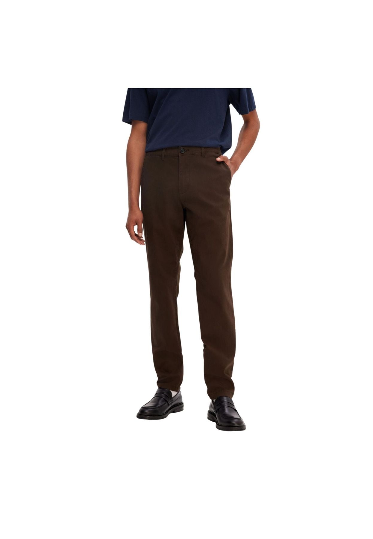 Pantalone chino marrone