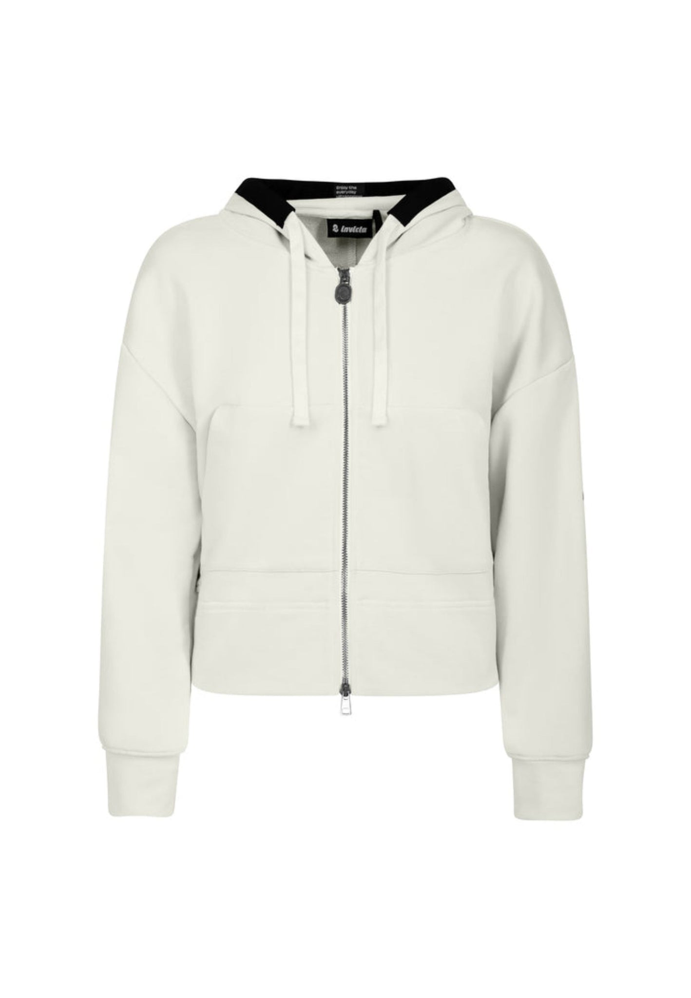 Felpa con cappuccio e zip Unbrushed