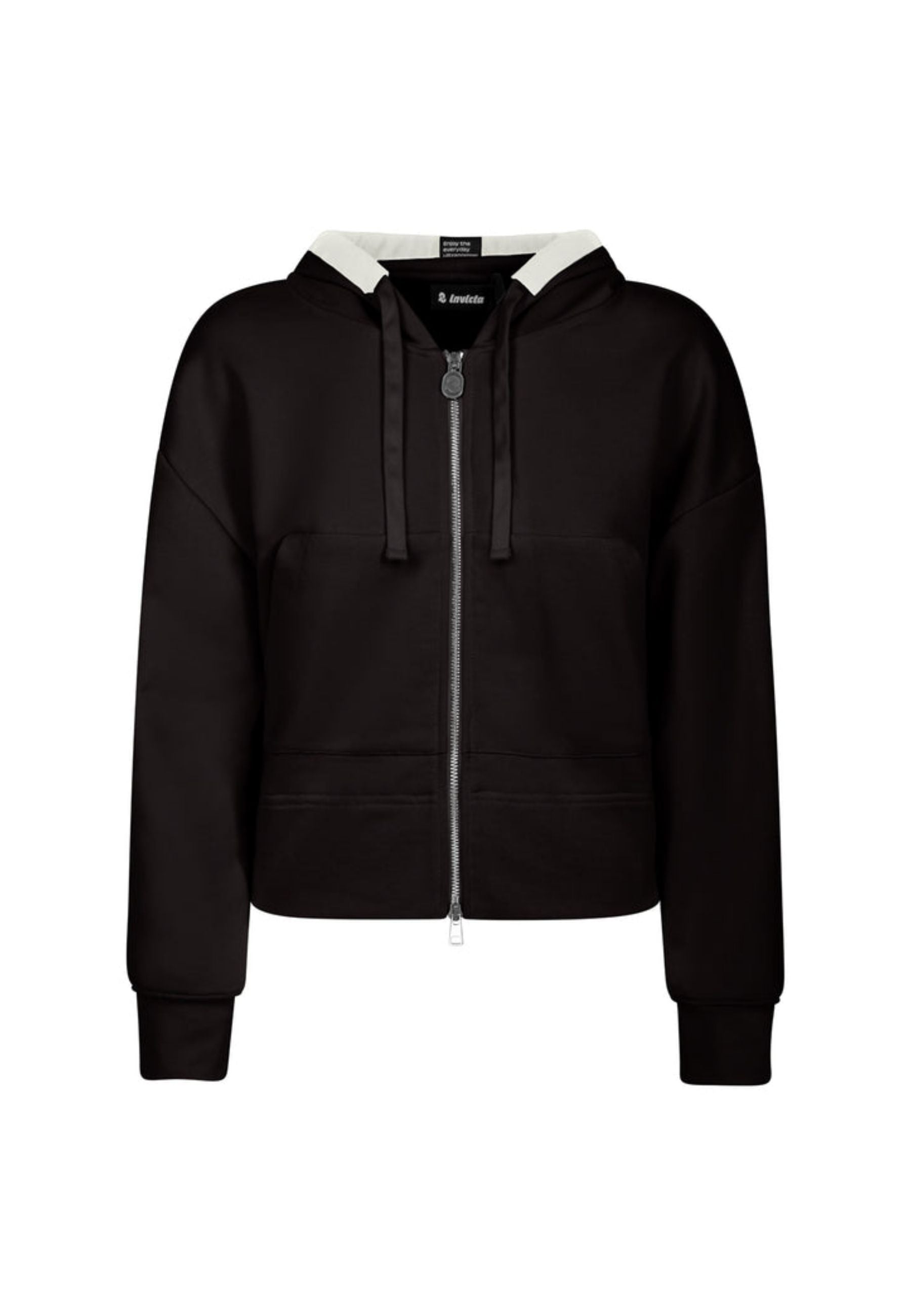 Felpa con cappuccio e zip Unbrushed