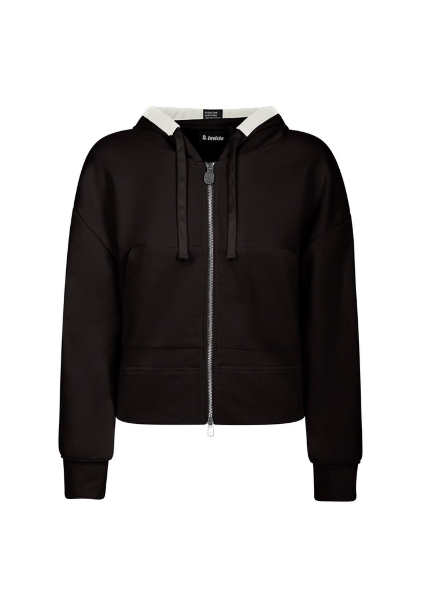 Felpa con cappuccio e zip Unbrushed