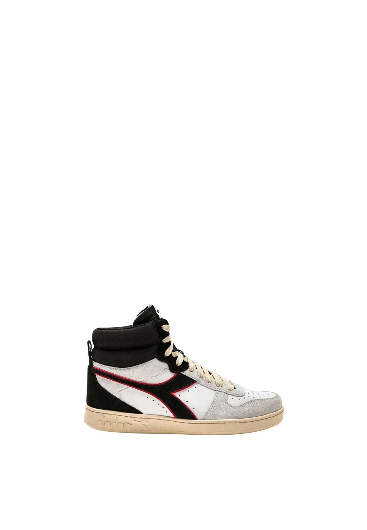 MAGIC BASKET MID SUEDE Bianco