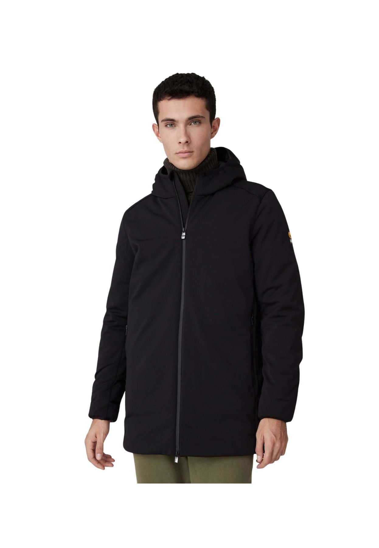 CLEM Black softshell down jacket