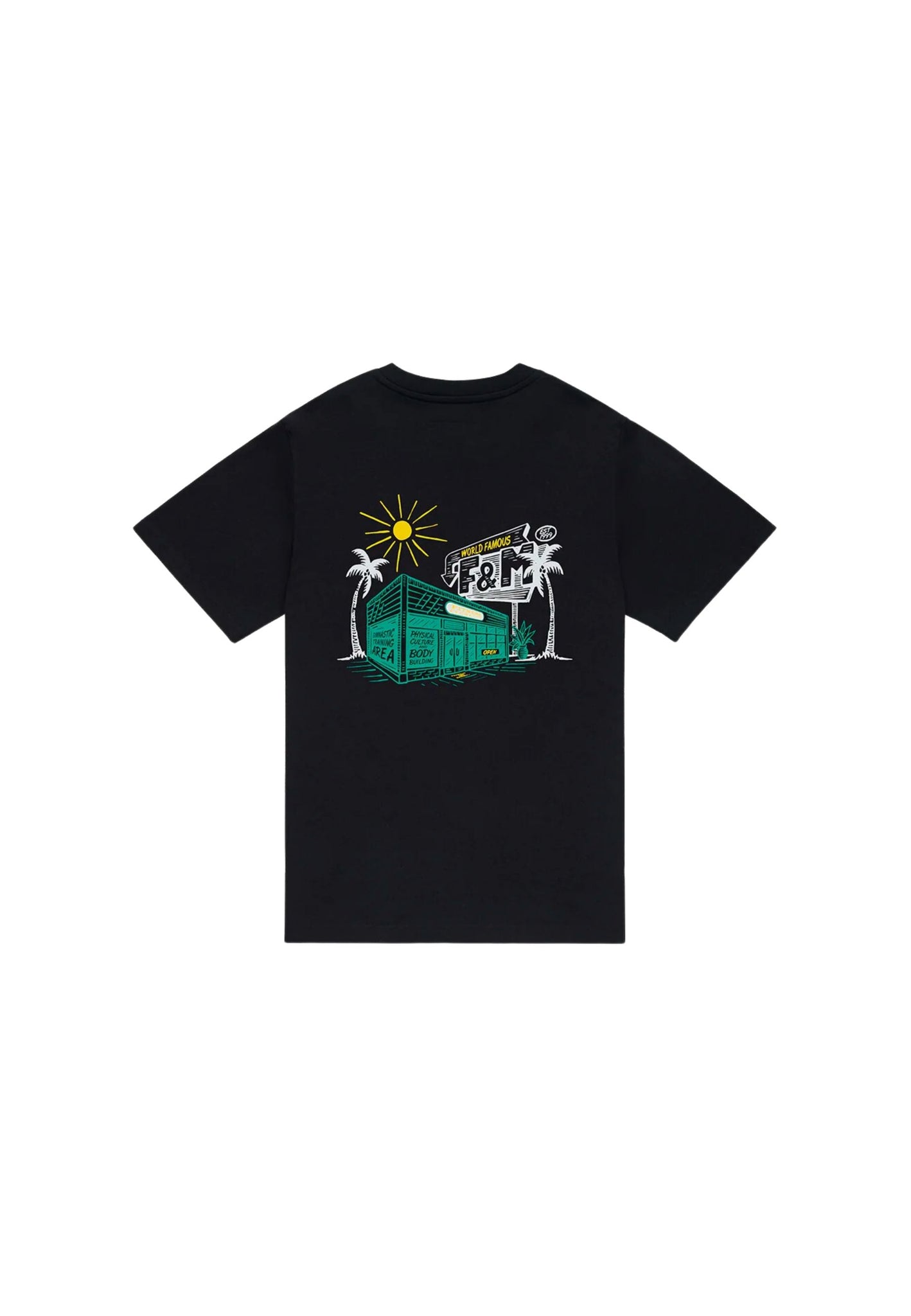 T-shirt in organic cotton con stampa Fitness Club Gym Alumni