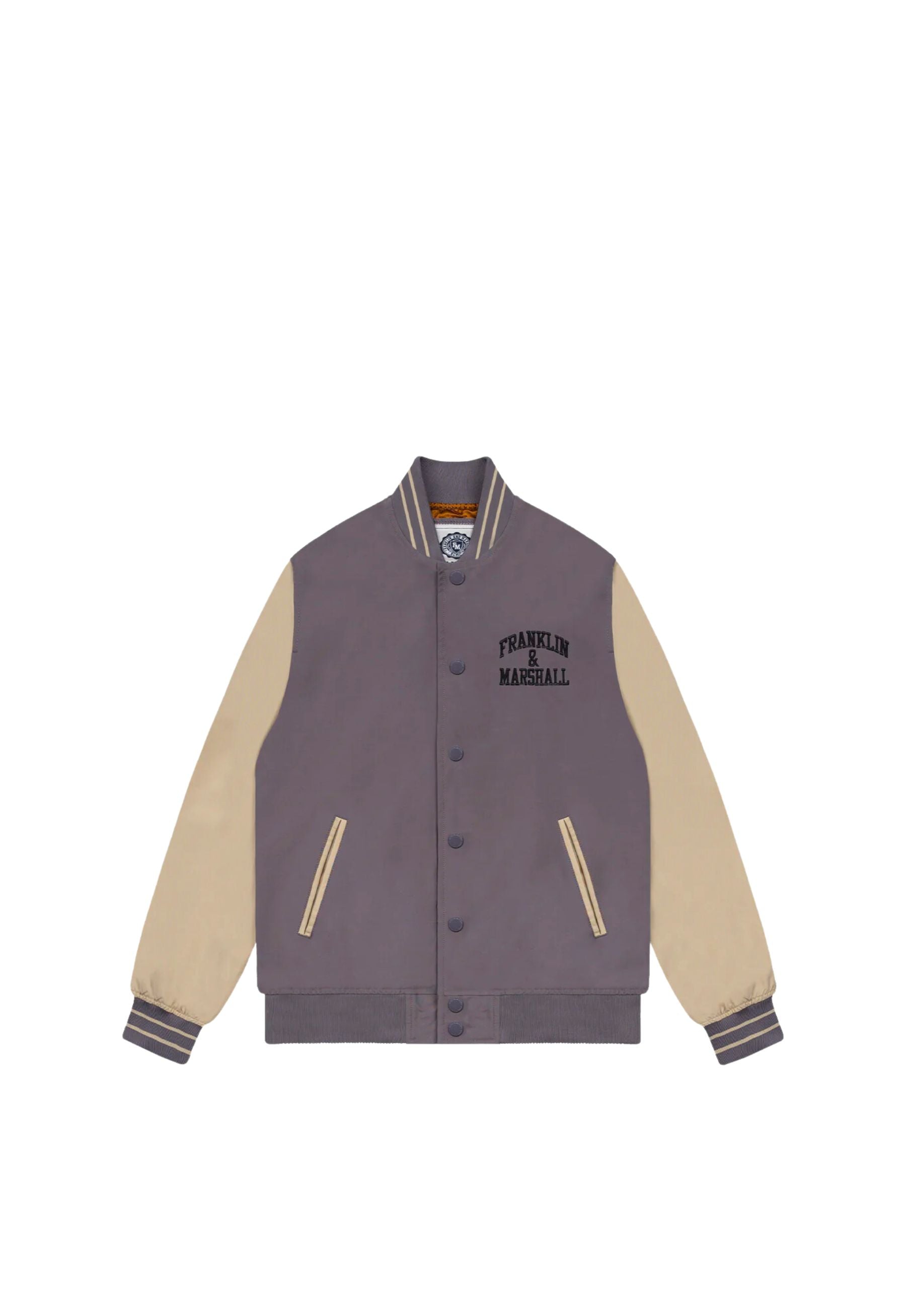 Giacca varsity con ricamo logo arch letter