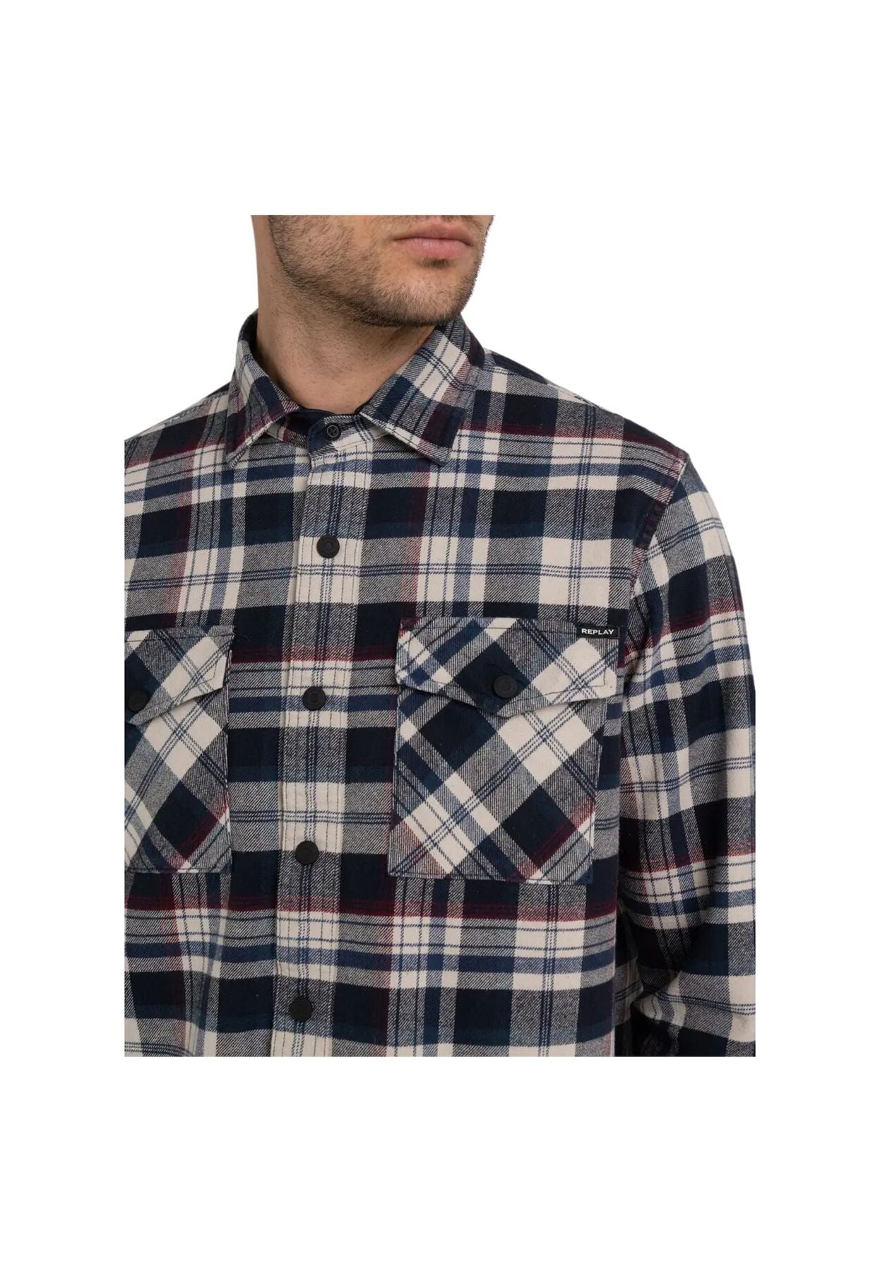 Camicia in flanella Check con tasche