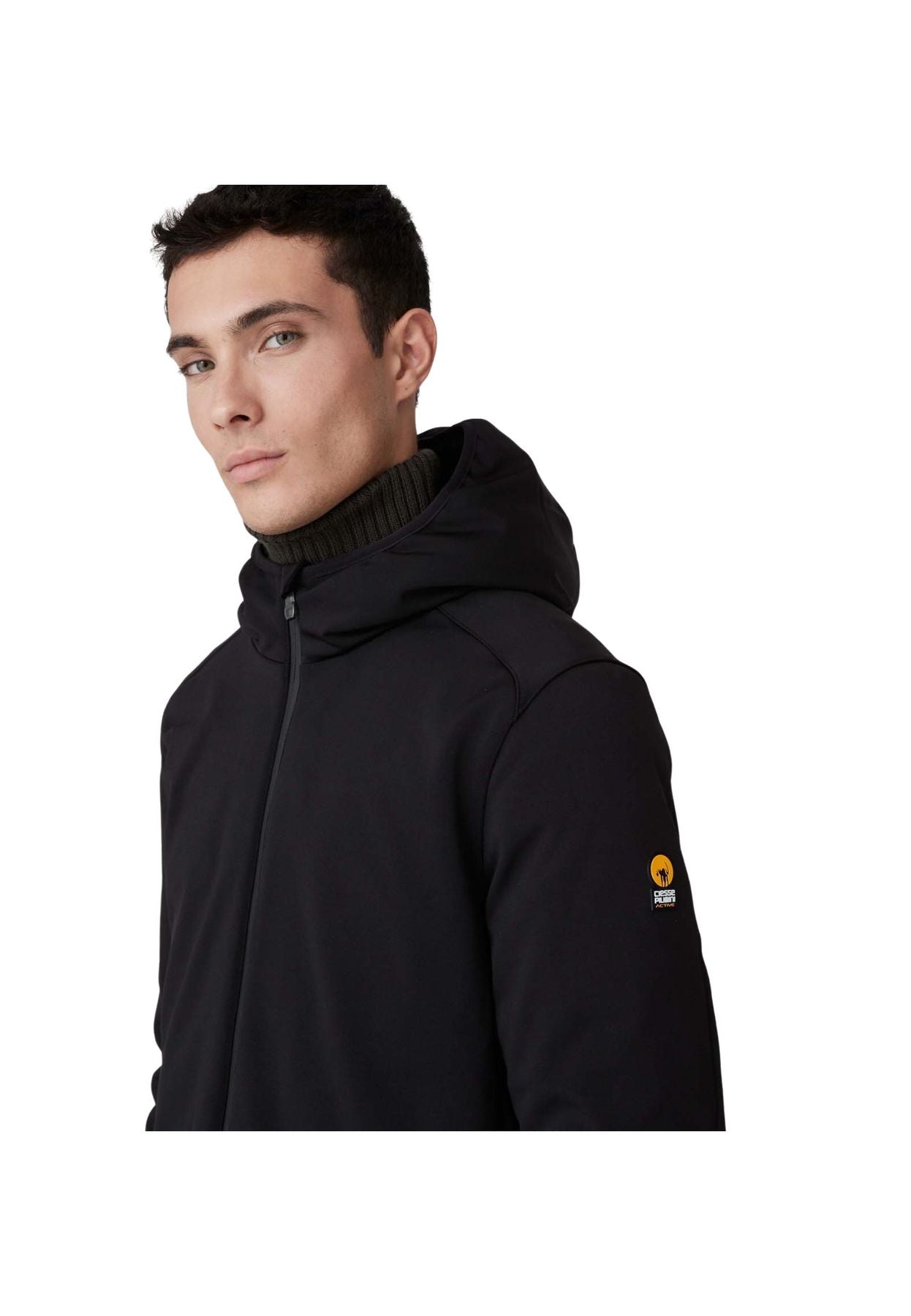 CLEM Black softshell down jacket