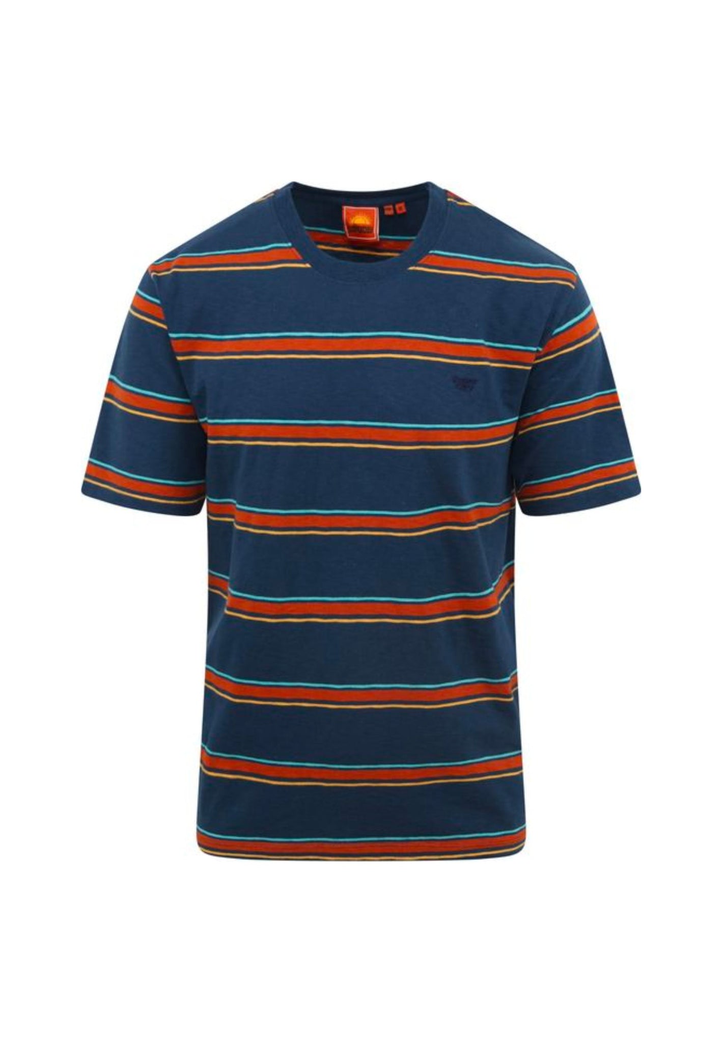 T-shirt a righe testurizzata in cotone biologico Vintage